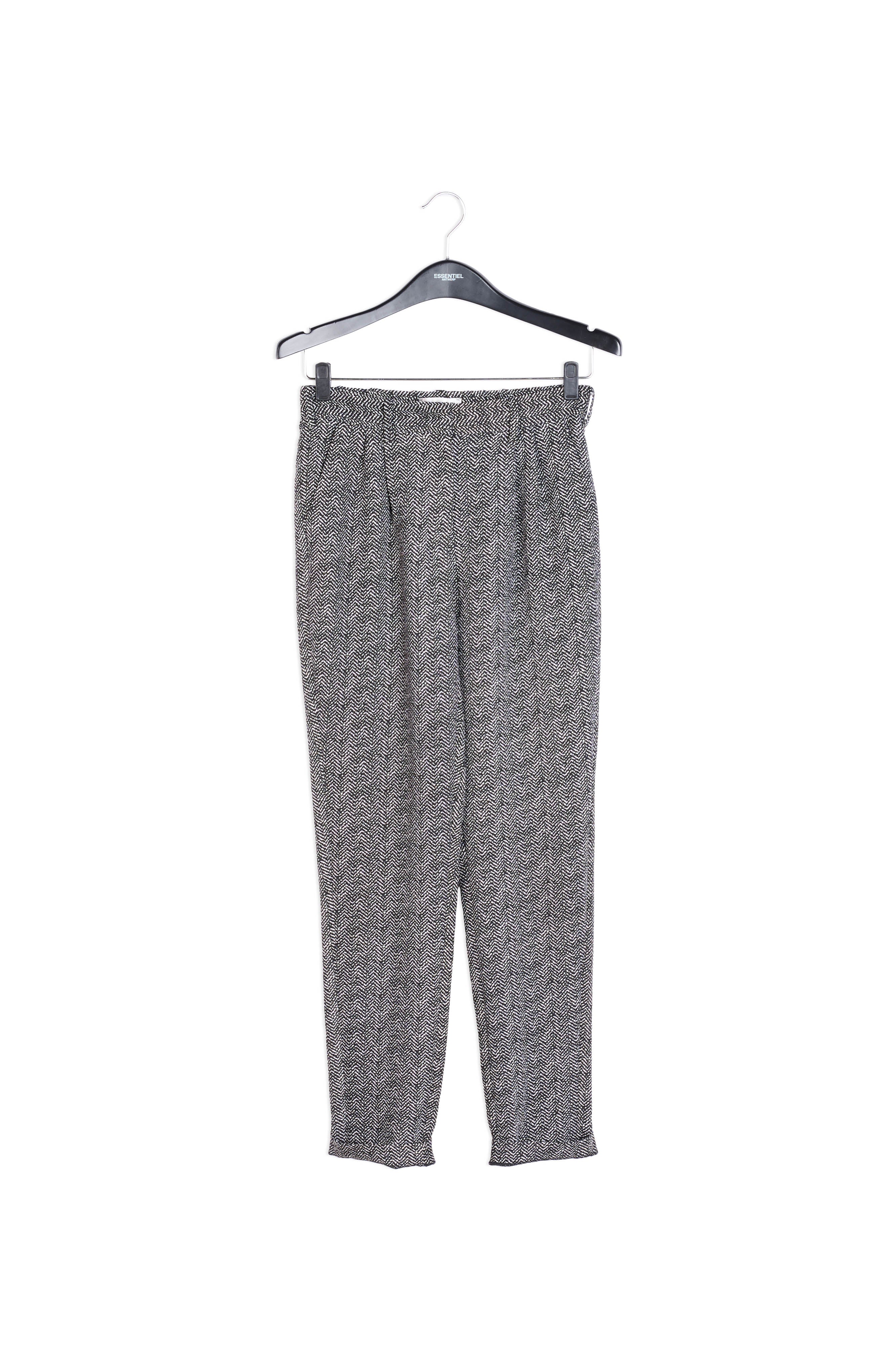 Pantalon imprimé noir et blanc  RE—SSENTIEL | Essentiel second hand