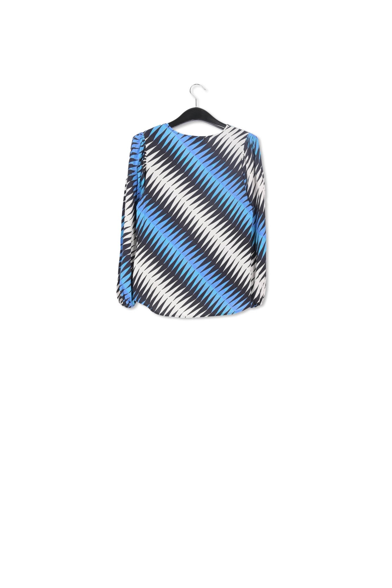 Graphic print top with voluminous sleeves RE—SSENTIEL | Essentiel second hand