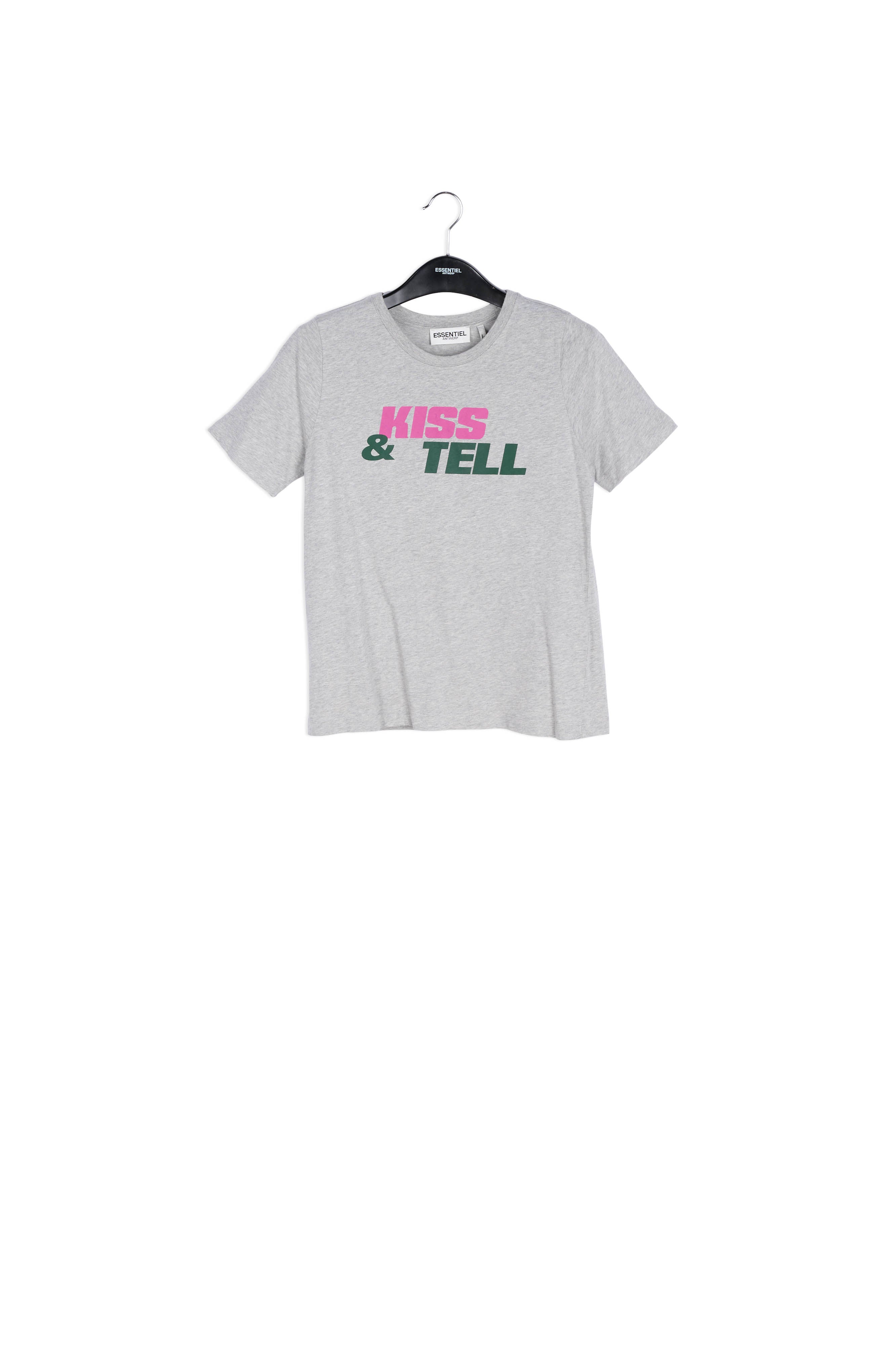 Light grey printed cotton T-shirt RE—SSENTIEL | Essentiel second hand