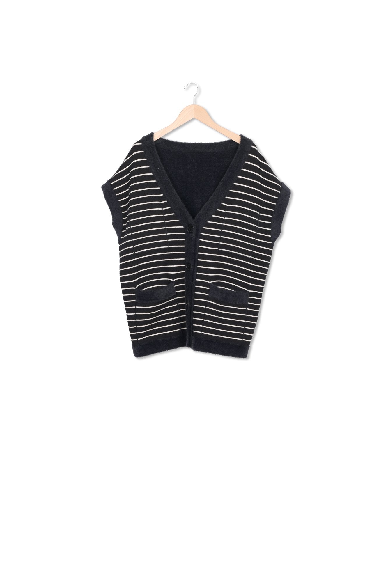 Cardigan réversible noir sans manches RE—SSENTIEL | Essentiel second hand