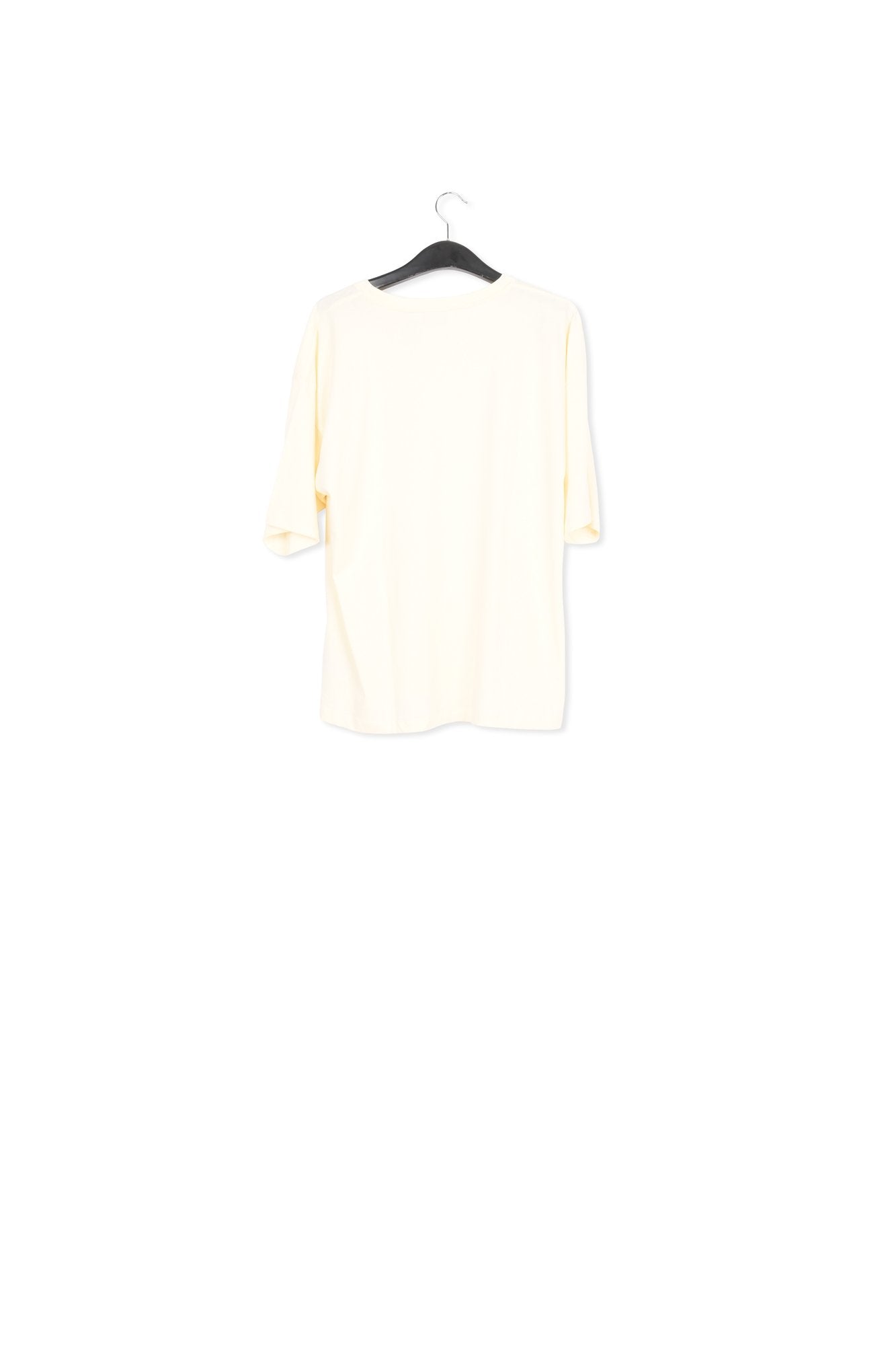 Off-white organic cotton T-shirt with text print RE—SSENTIEL | Essentiel second hand