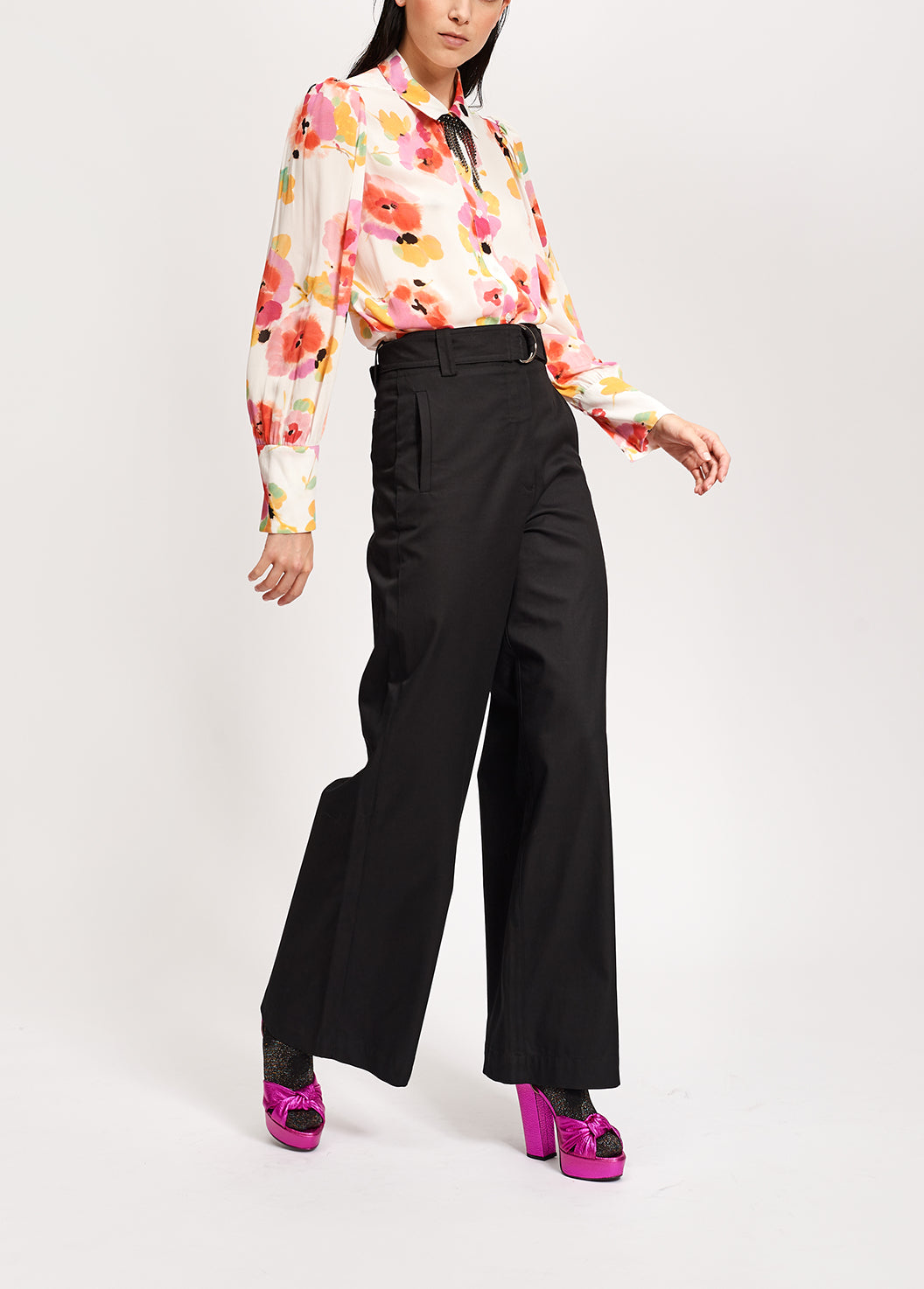 Chemise blanc cassé à imprimé floral RE—SSENTIEL | Essentiel second hand