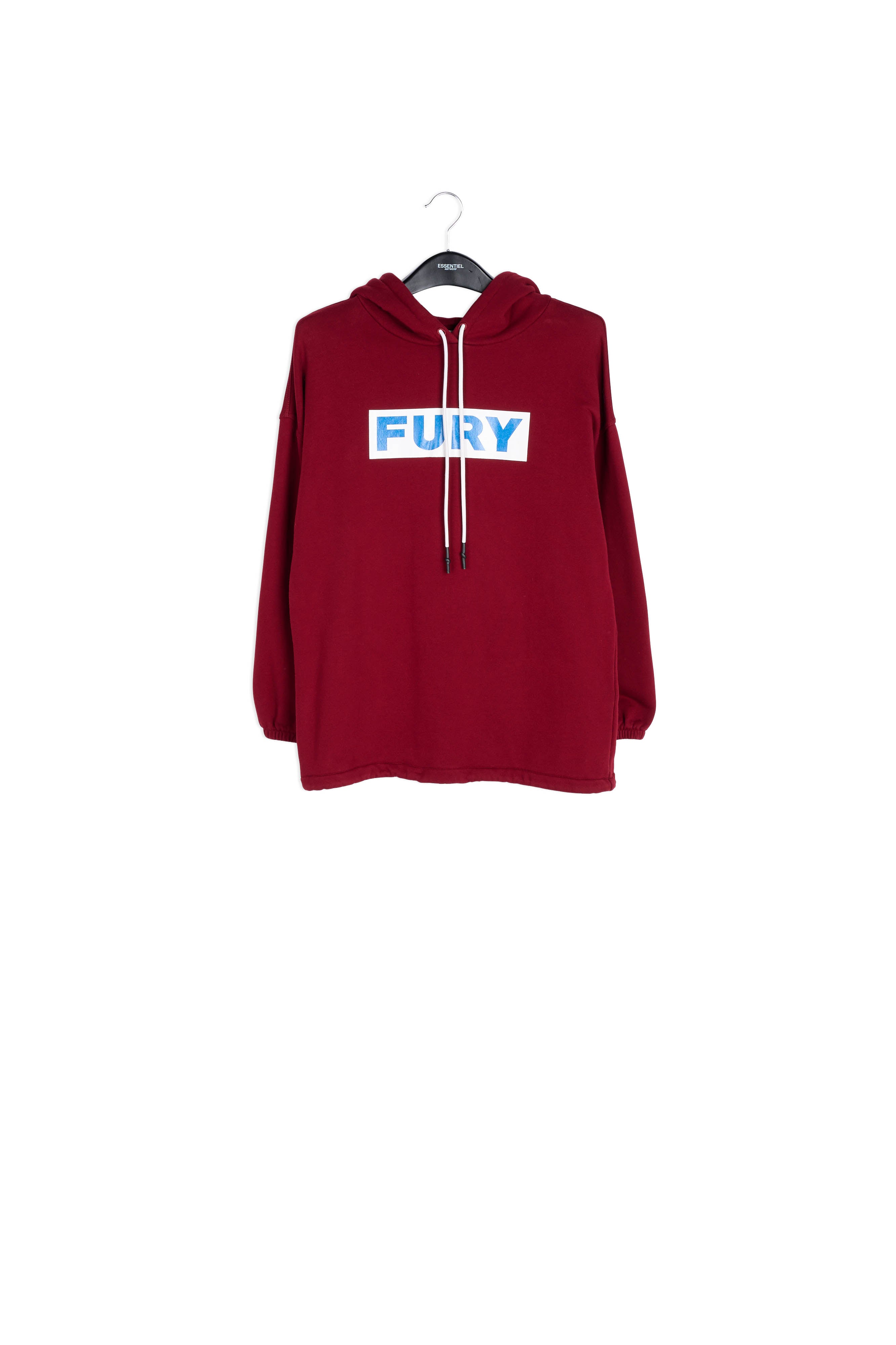 Sweat-shirt bordeaux en jersey de coton à imprimé « fury » RE—SSENTIEL | Essentiel second hand