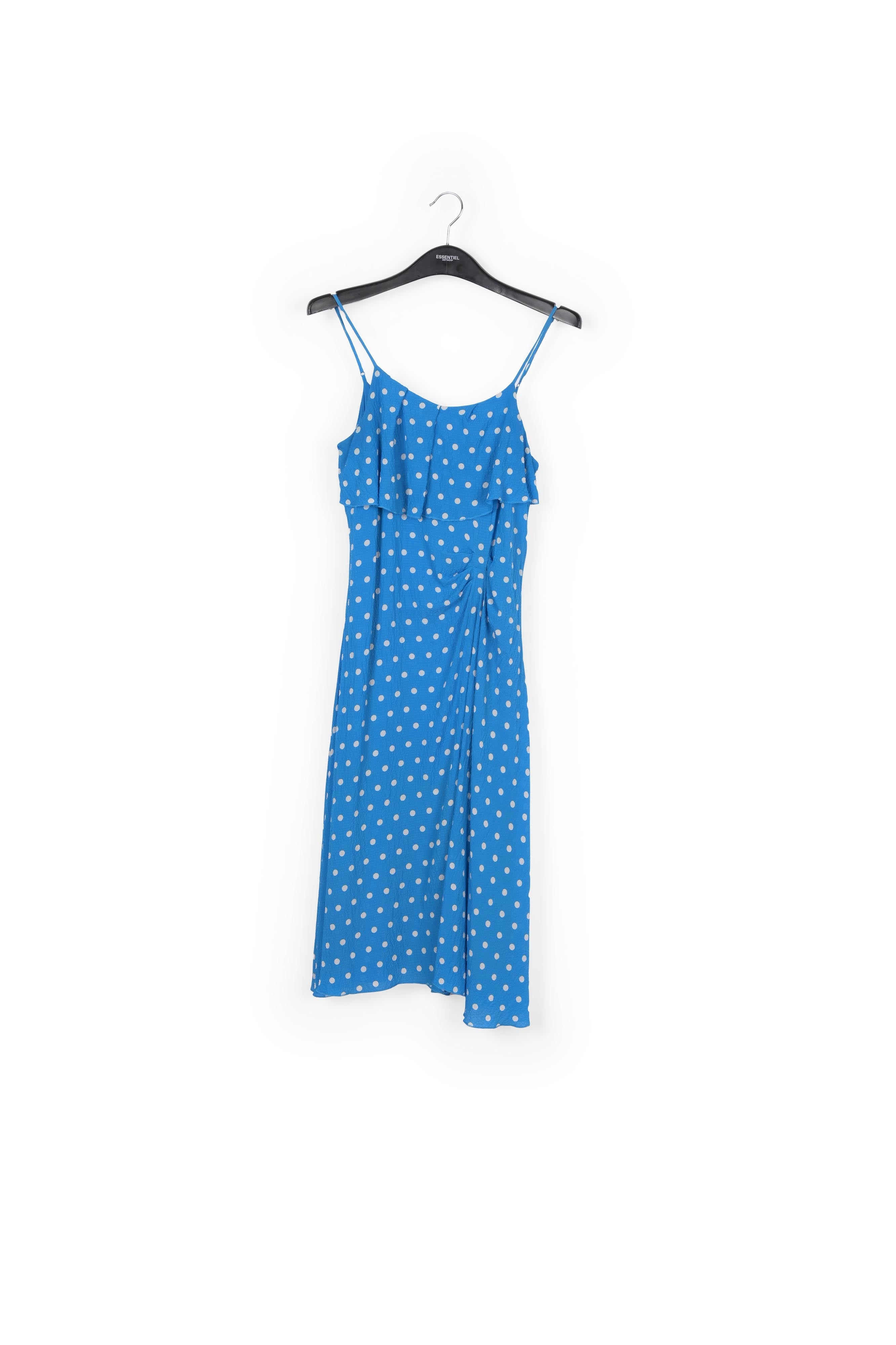 Blue and white polka-dot slip dress RE—SSENTIEL | Essentiel second hand