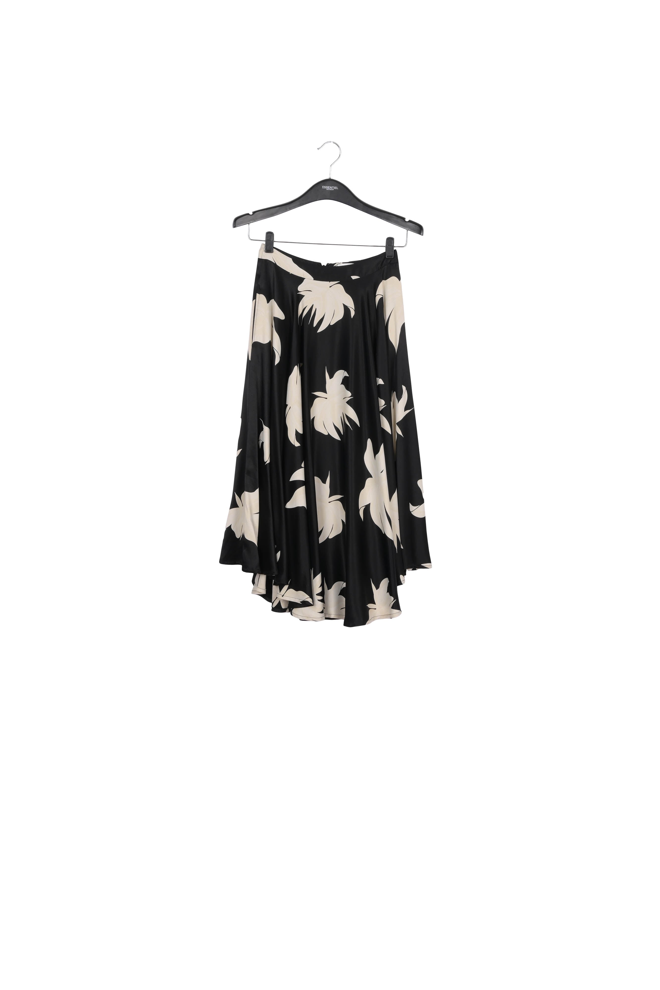Black and off-white floral circle skirt RE—SSENTIEL | Essentiel second hand