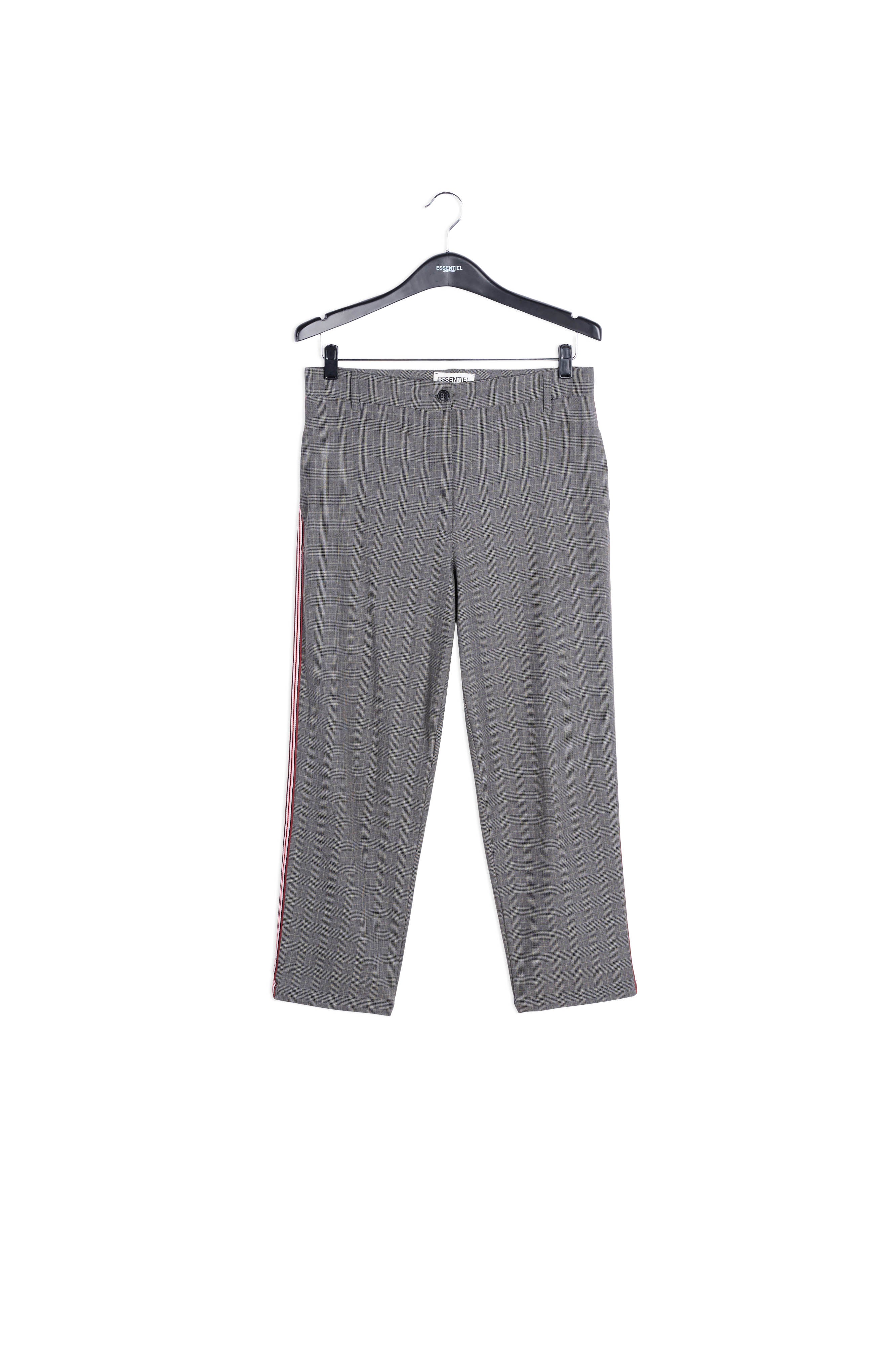 Pantalon gris foncé à carreaux RE—SSENTIEL | Essentiel second hand