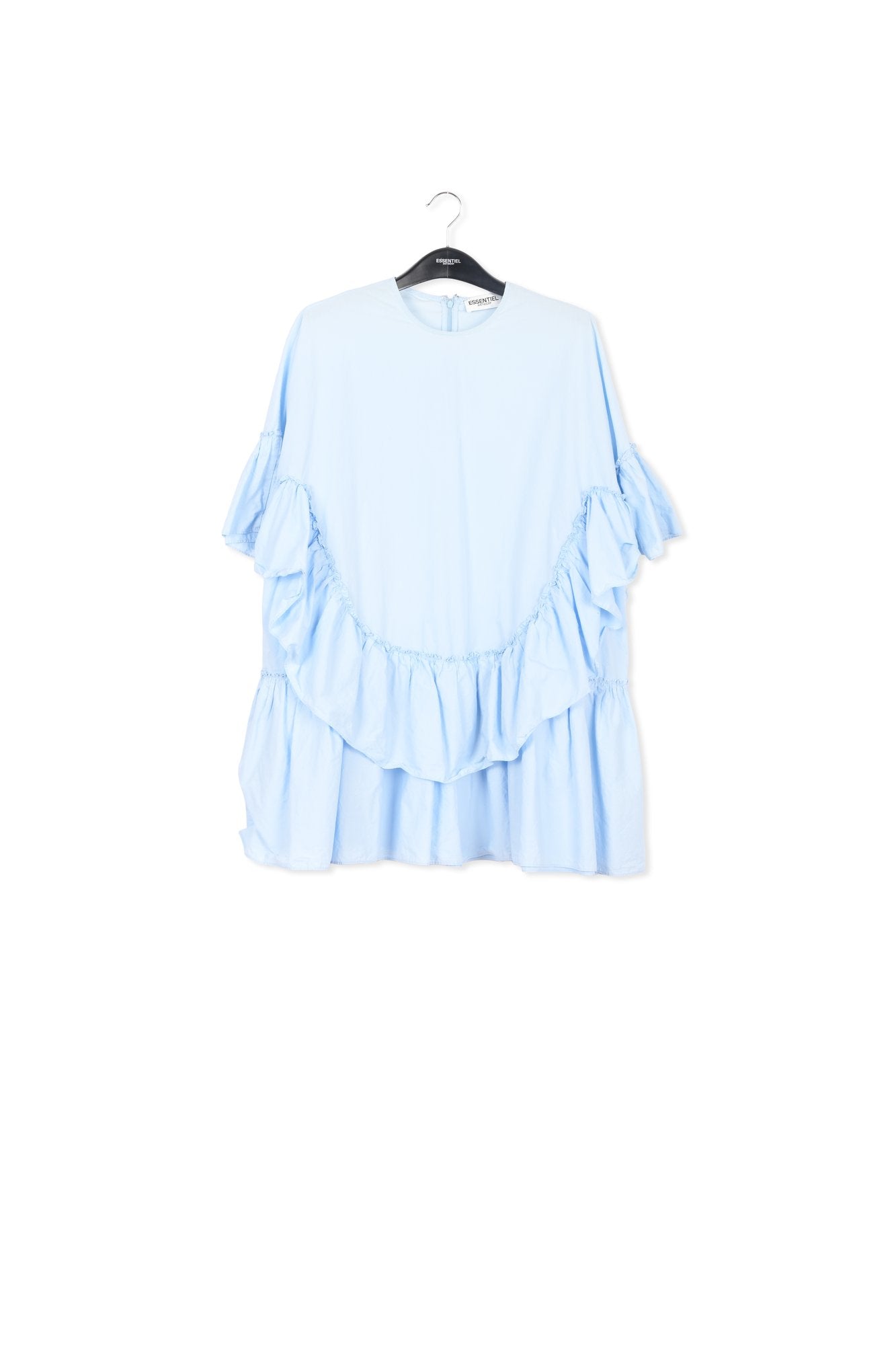 Light blue ruffled cotton dress RE—SSENTIEL | Essentiel second hand