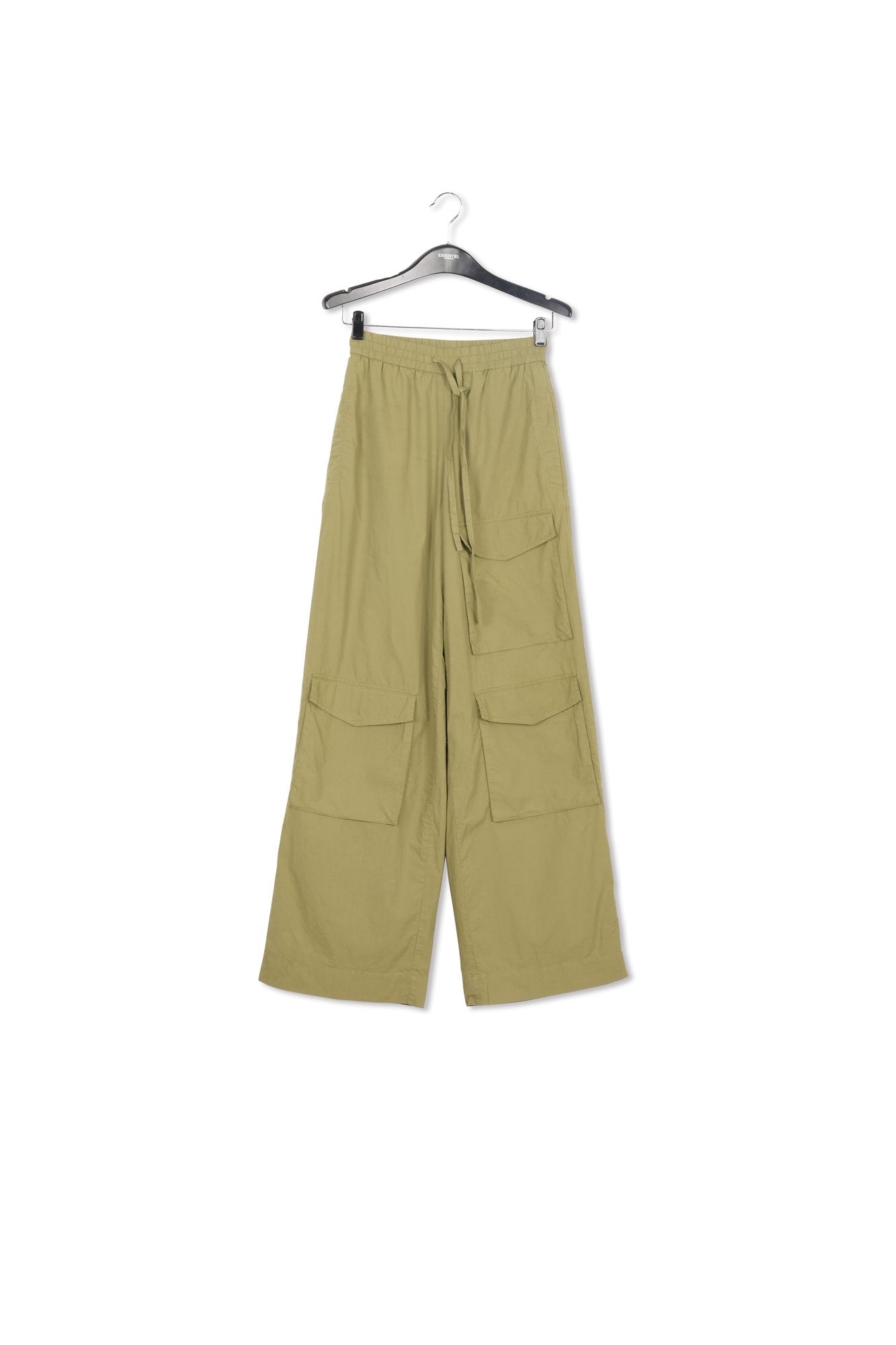 Pantalon treillis en coton kaki RE—SSENTIEL | Essentiel second hand