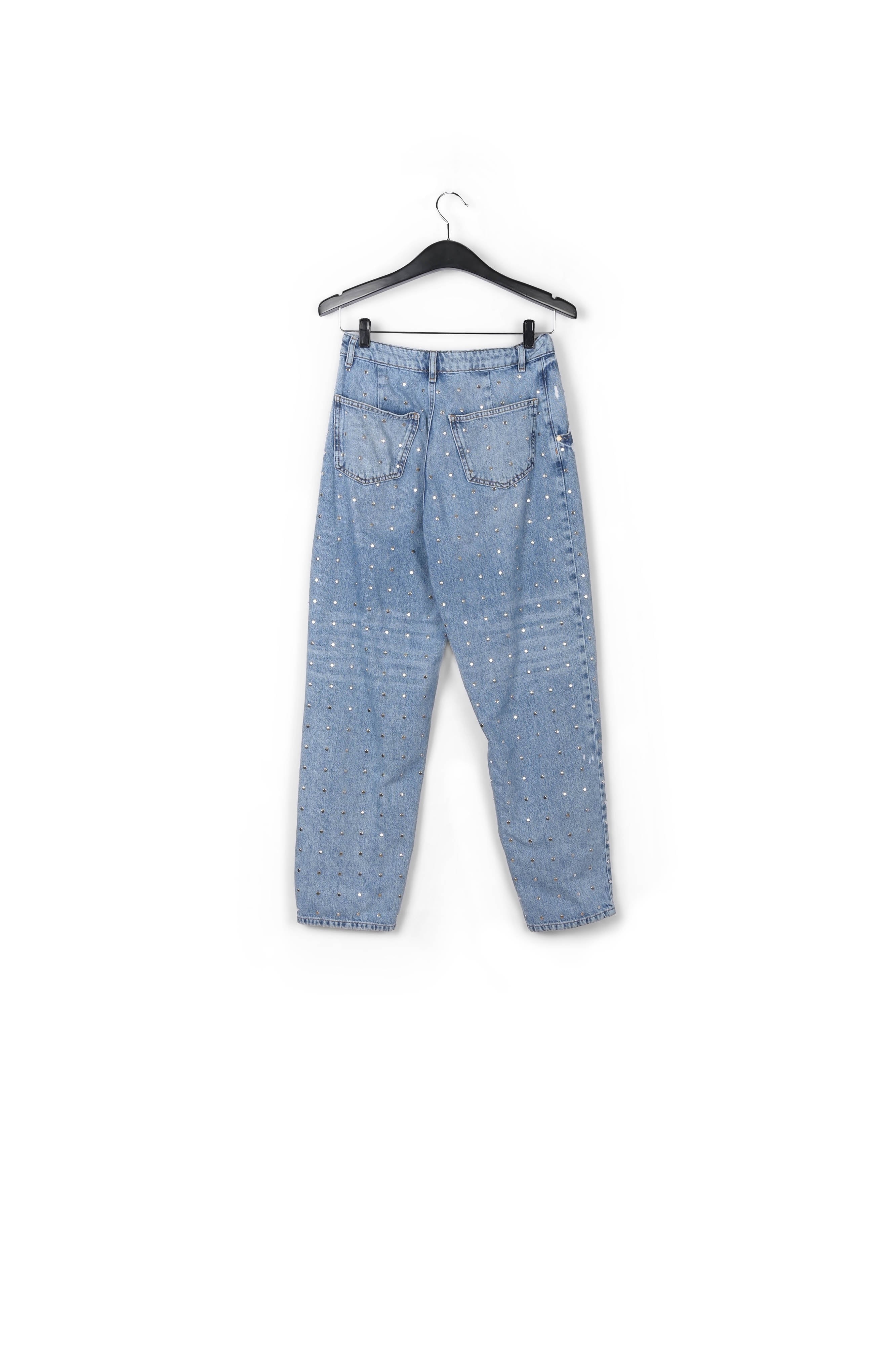 Blue stud-embellished boyfriend jeans RE—SSENTIEL | Essentiel second hand