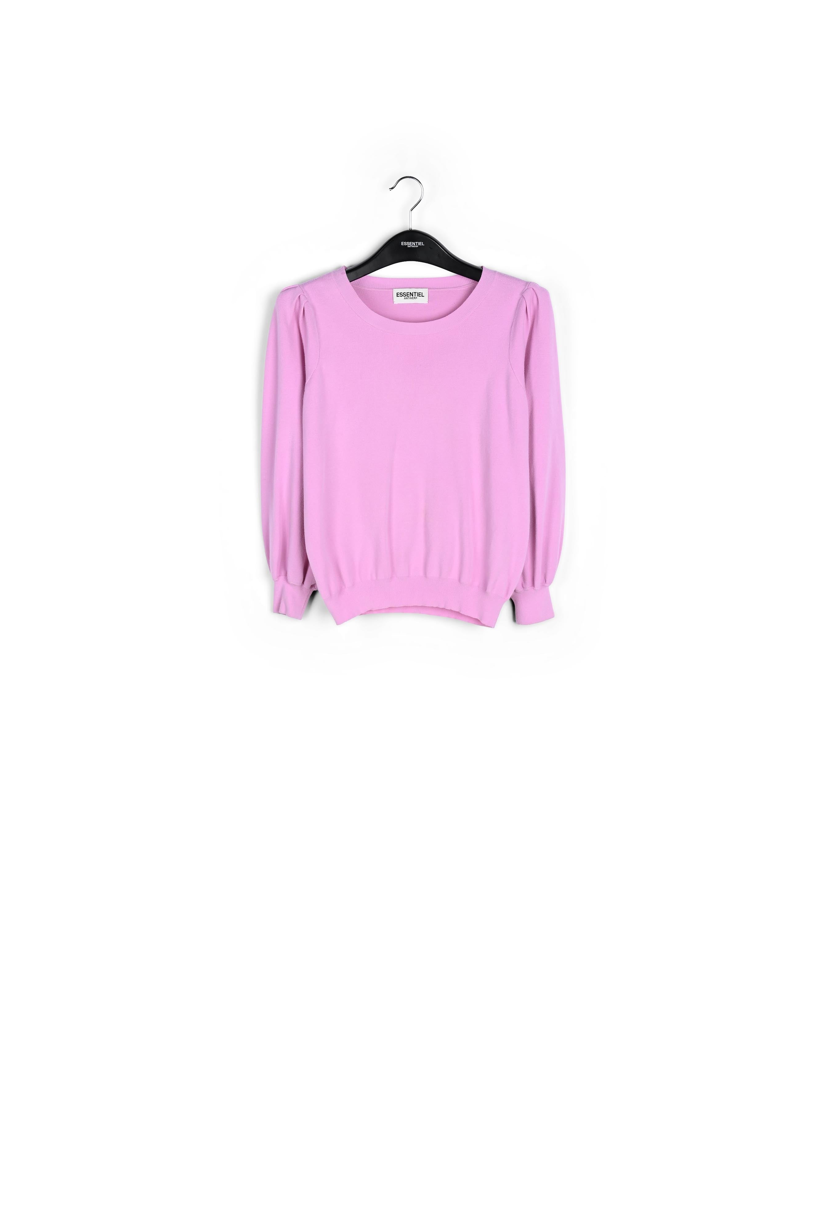 Pull rose clair aux détails plissés RE—SSENTIEL | Essentiel second hand