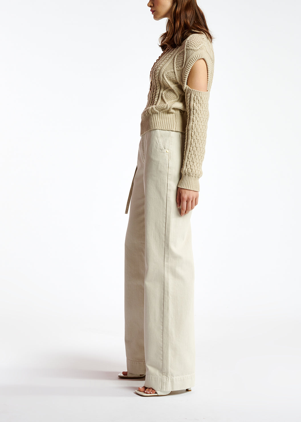 Jean blanc cassé aux jambes larges RE—SSENTIEL | Essentiel second hand