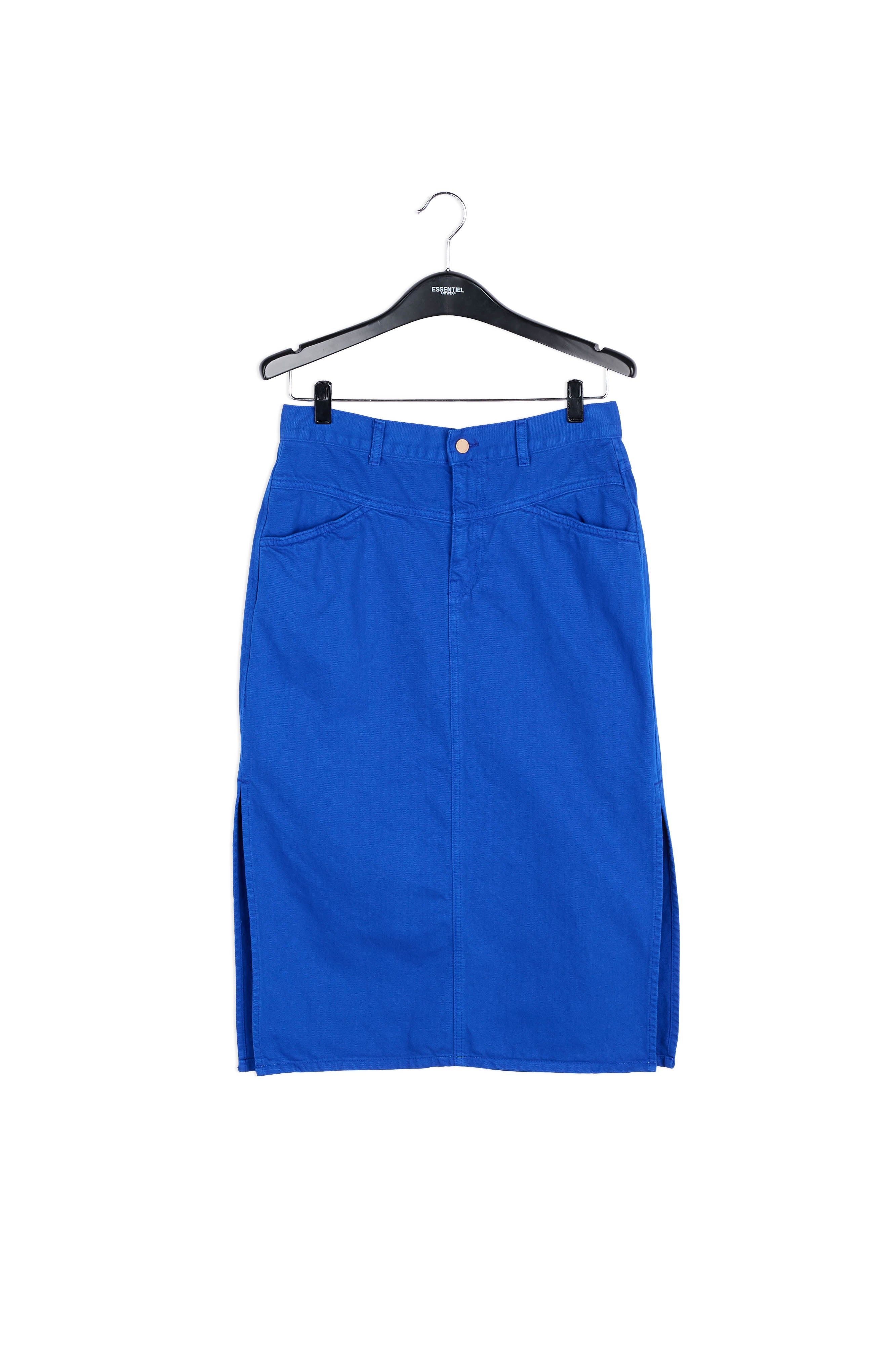Blue high-waisted pencil skirt RE—SSENTIEL | Essentiel second hand