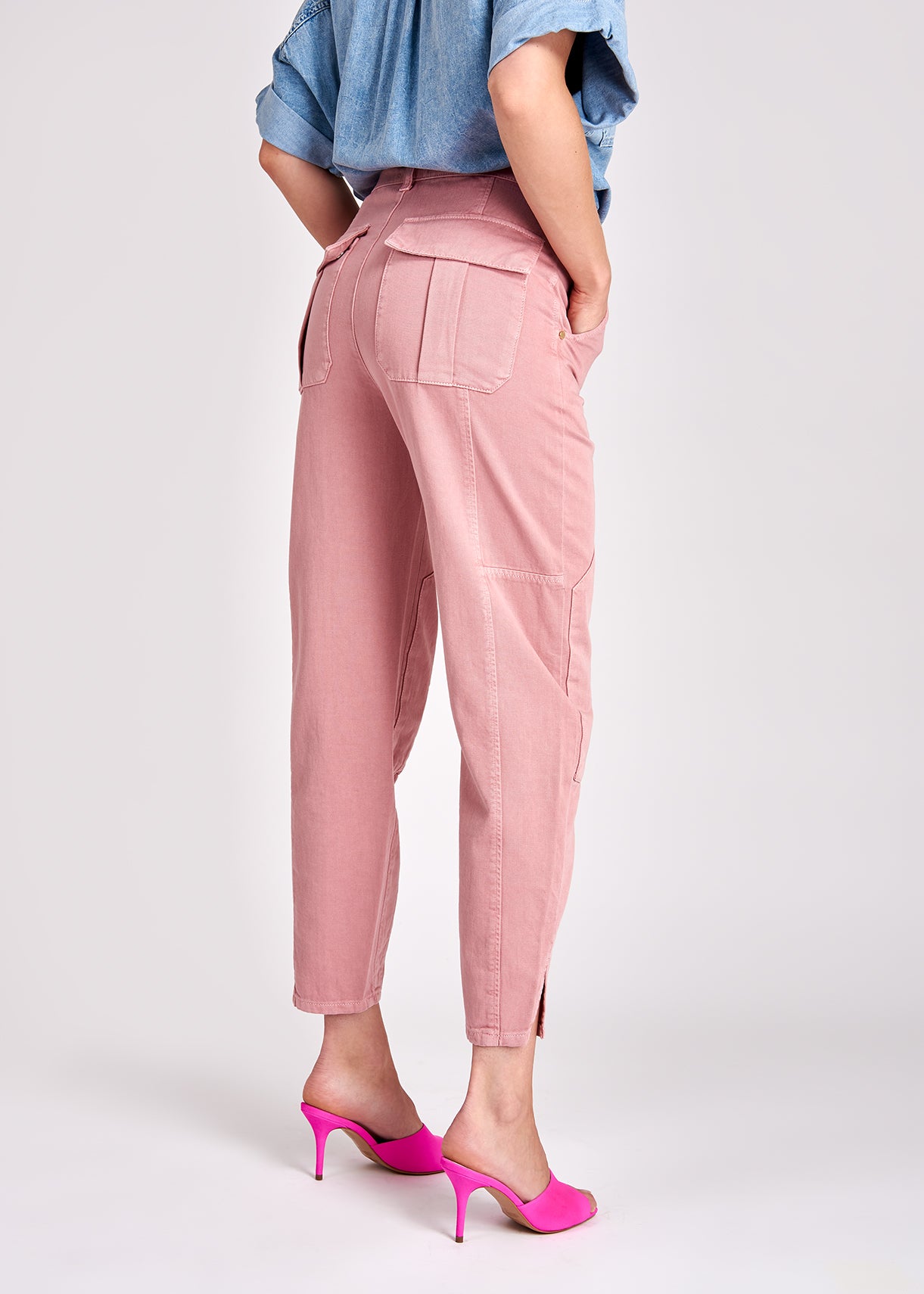 Pantalon treillis vieux rose RE—SSENTIEL | Essentiel second hand