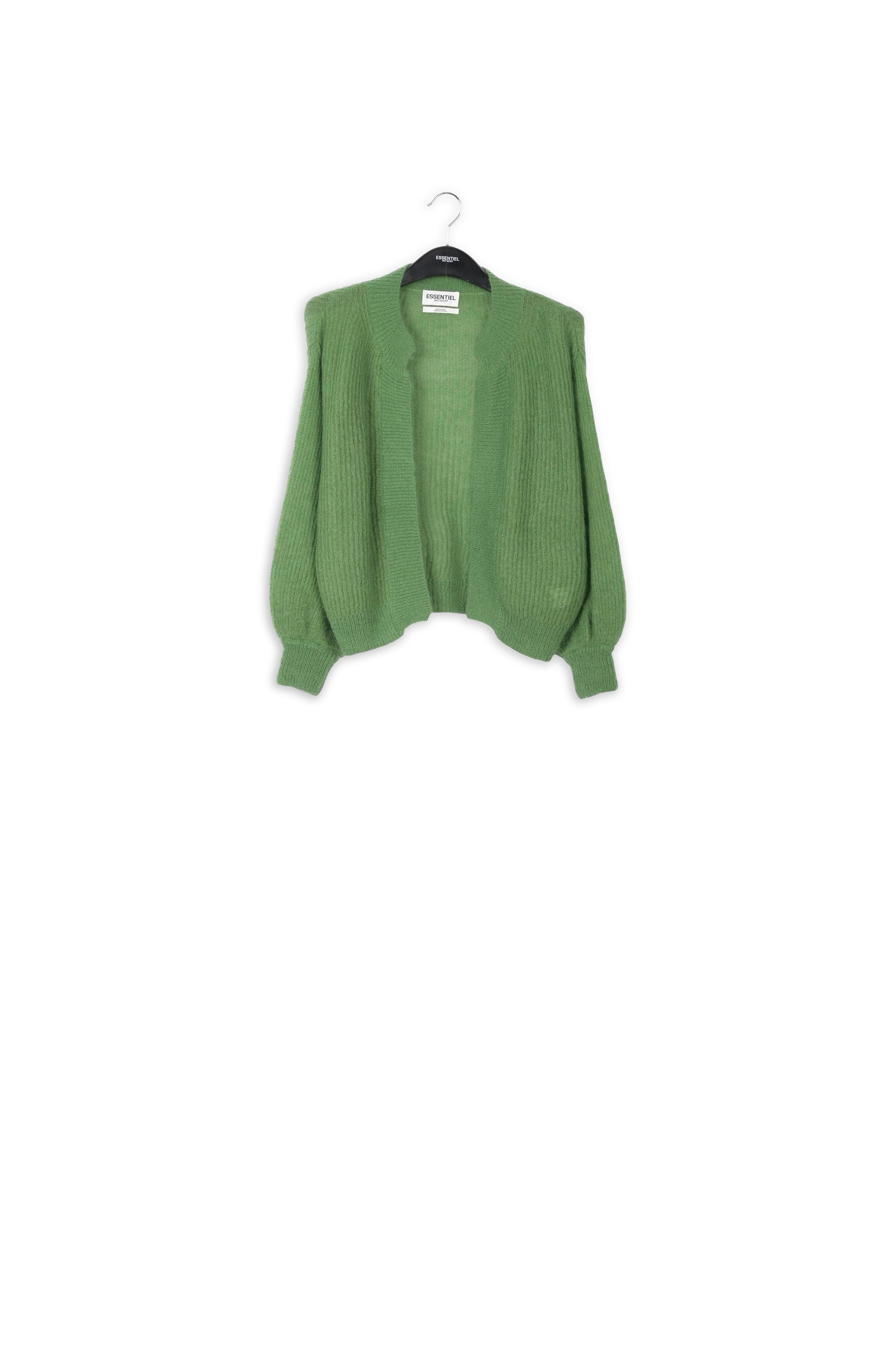 Green mohair and wool blend cardigan RE—SSENTIEL | Essentiel second hand