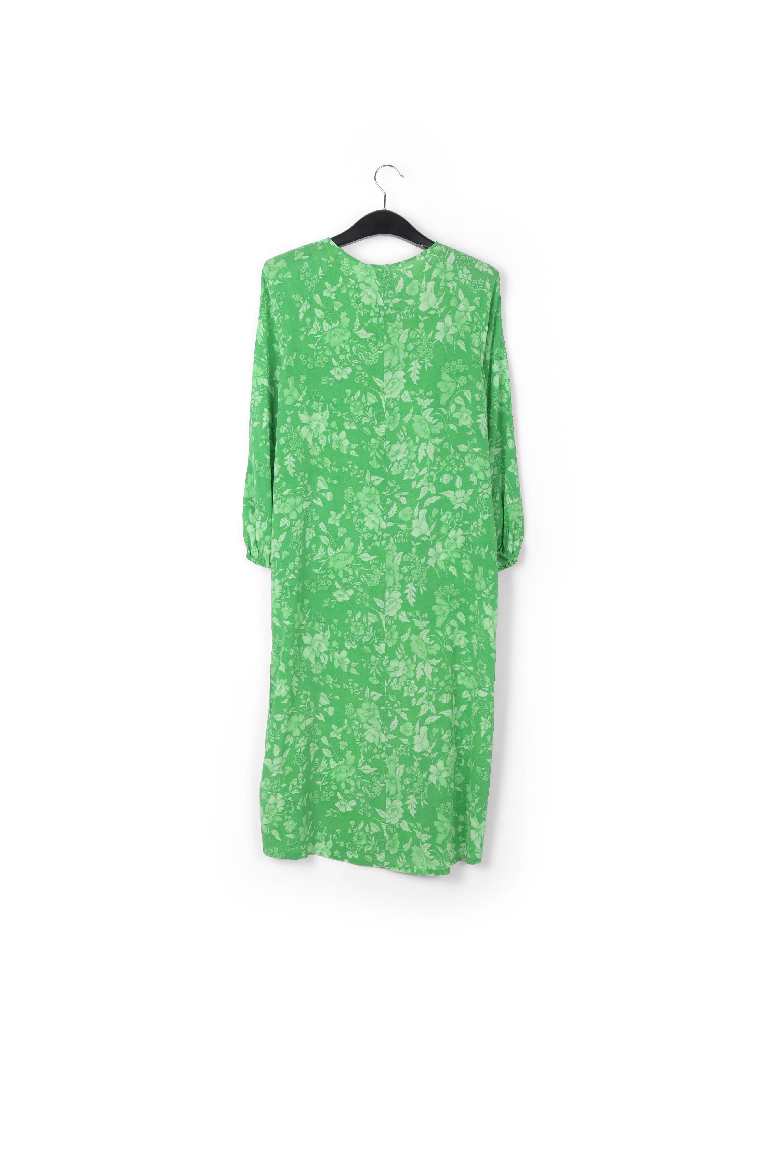Printed green silk shirt dress RE—SSENTIEL | Essentiel second hand