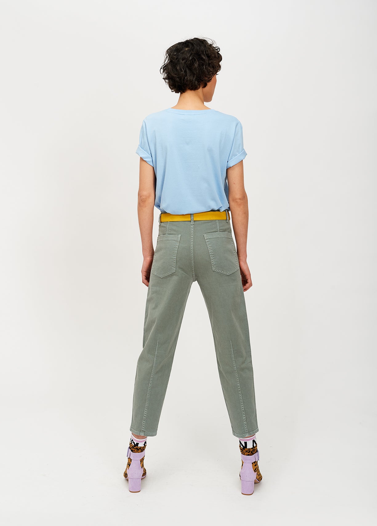 Grey cropped straight-leg jeans RE—SSENTIEL | Essentiel second hand