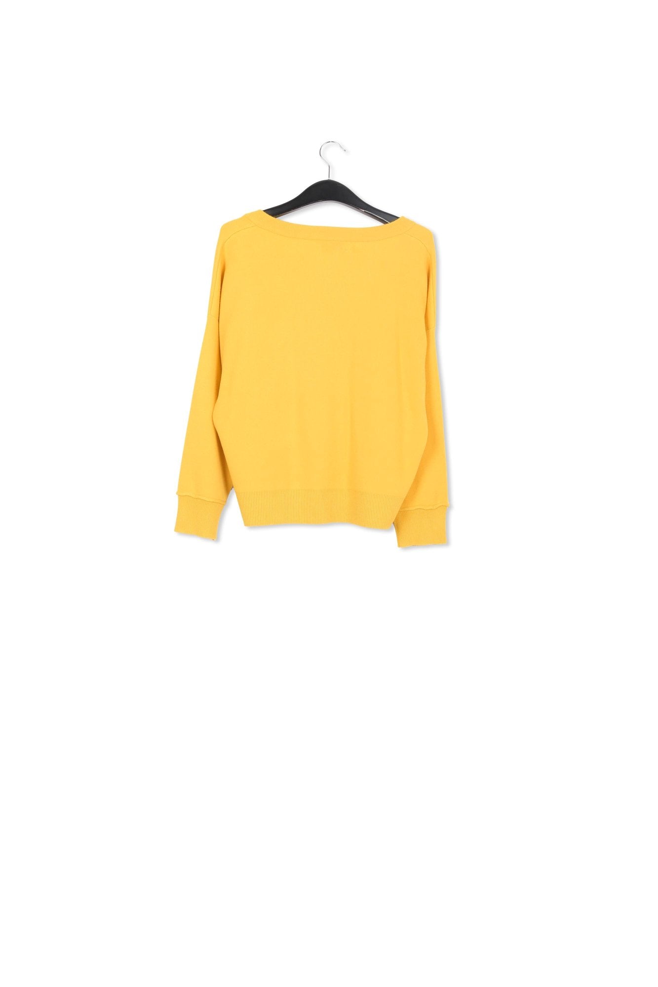 Pull carré jaune à encolure en v RE—SSENTIEL | Essentiel second hand
