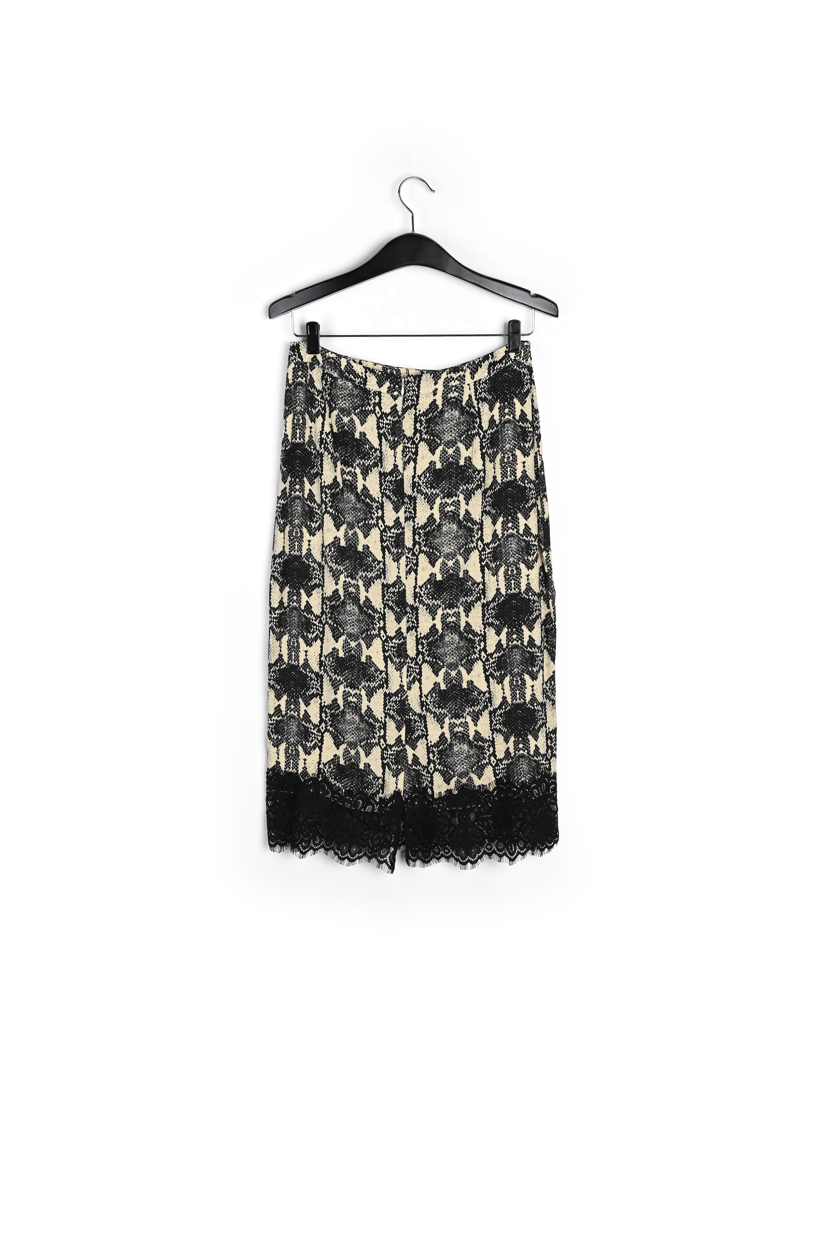 Jupe crayon écru à imprimé serpent RE—SSENTIEL | Essentiel second hand