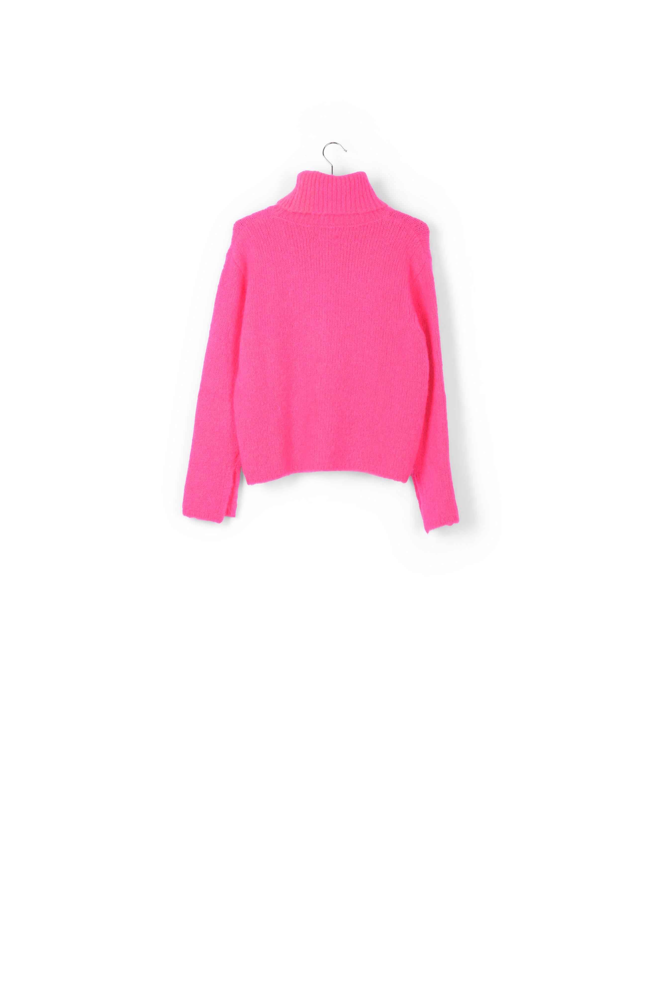 Pull à col roulé en mohair mélangé rose néon RE—SSENTIEL | Essentiel second hand