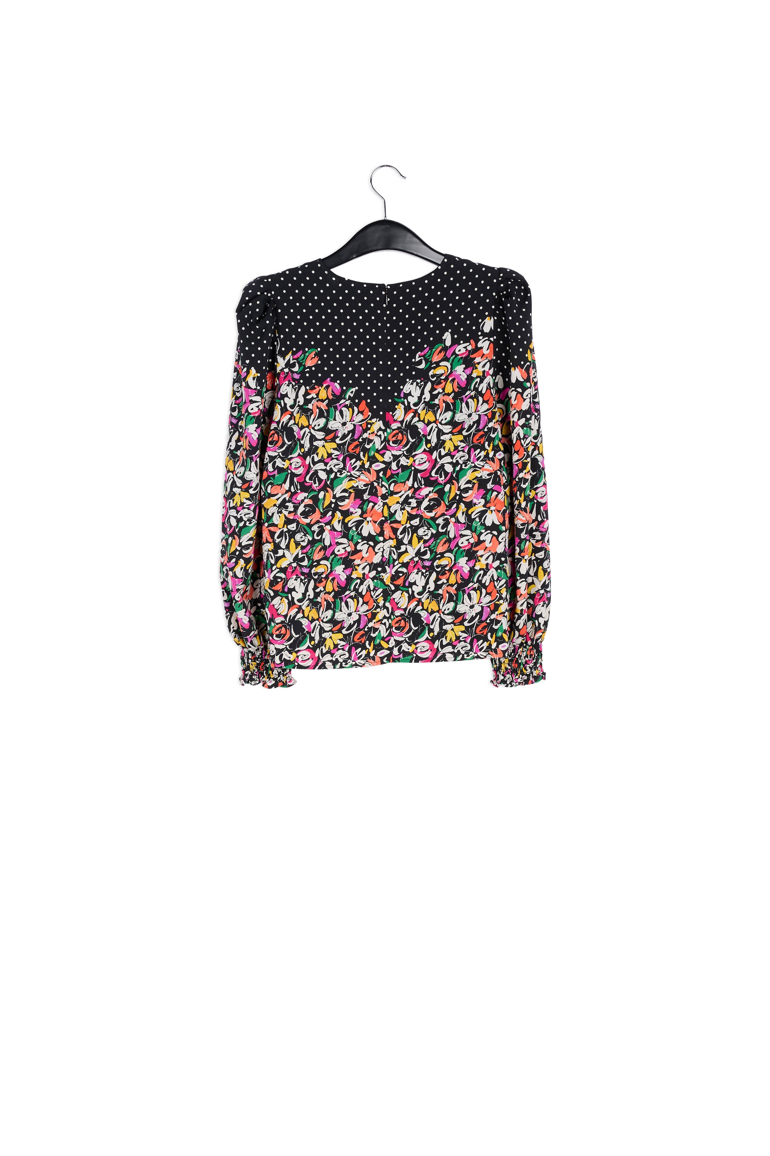 Colorful floral and polka-dot mixed-print top RE—SSENTIEL | Essentiel second hand