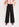 Pantalon noir aux jambes larges avec ceinture Faume - seconde main
