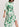 Off-white and green tie-dyed silk midi dress Faume - seconde main