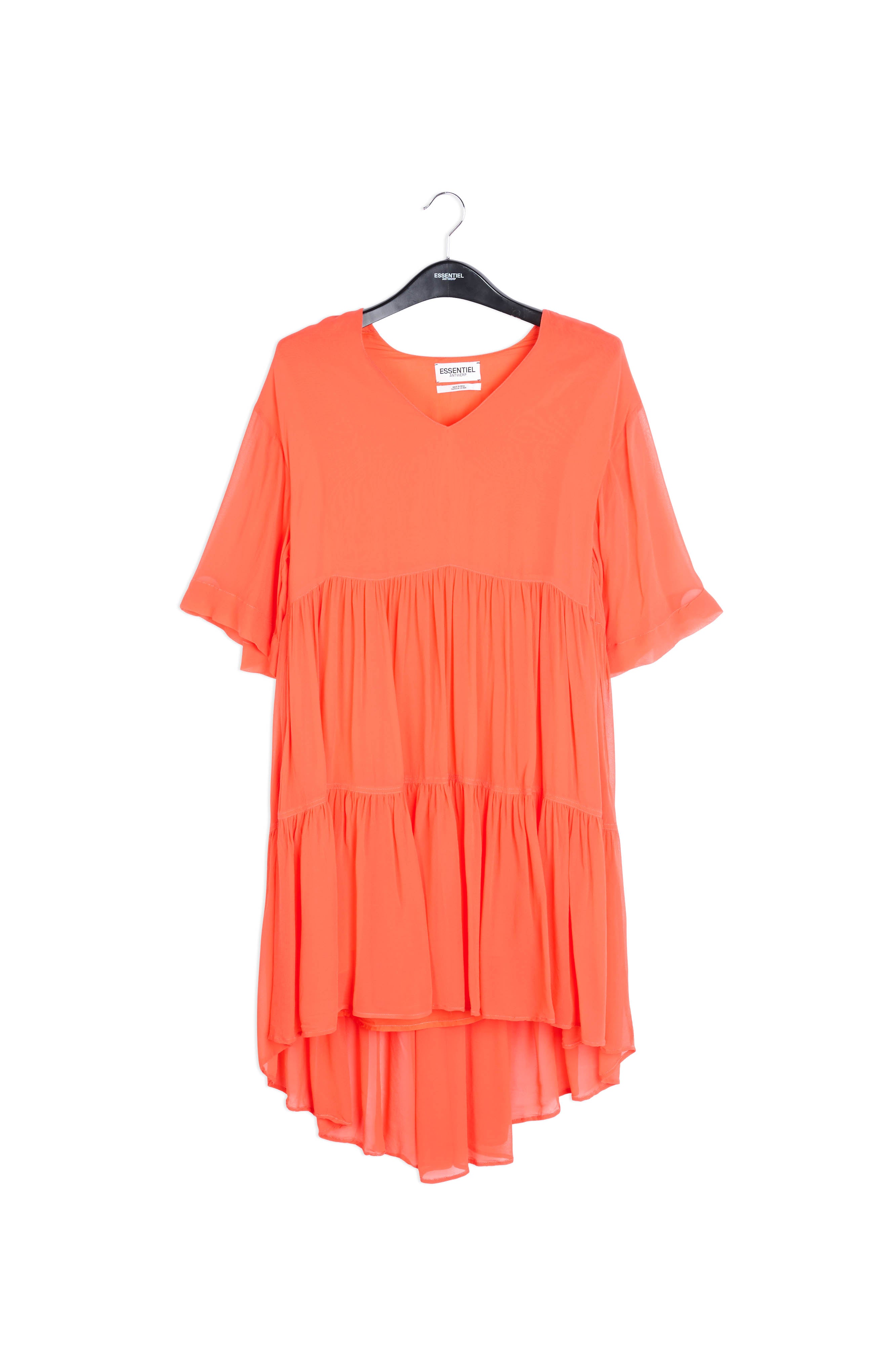 Orange tiered mini dress RE—SSENTIEL | Essentiel second hand
