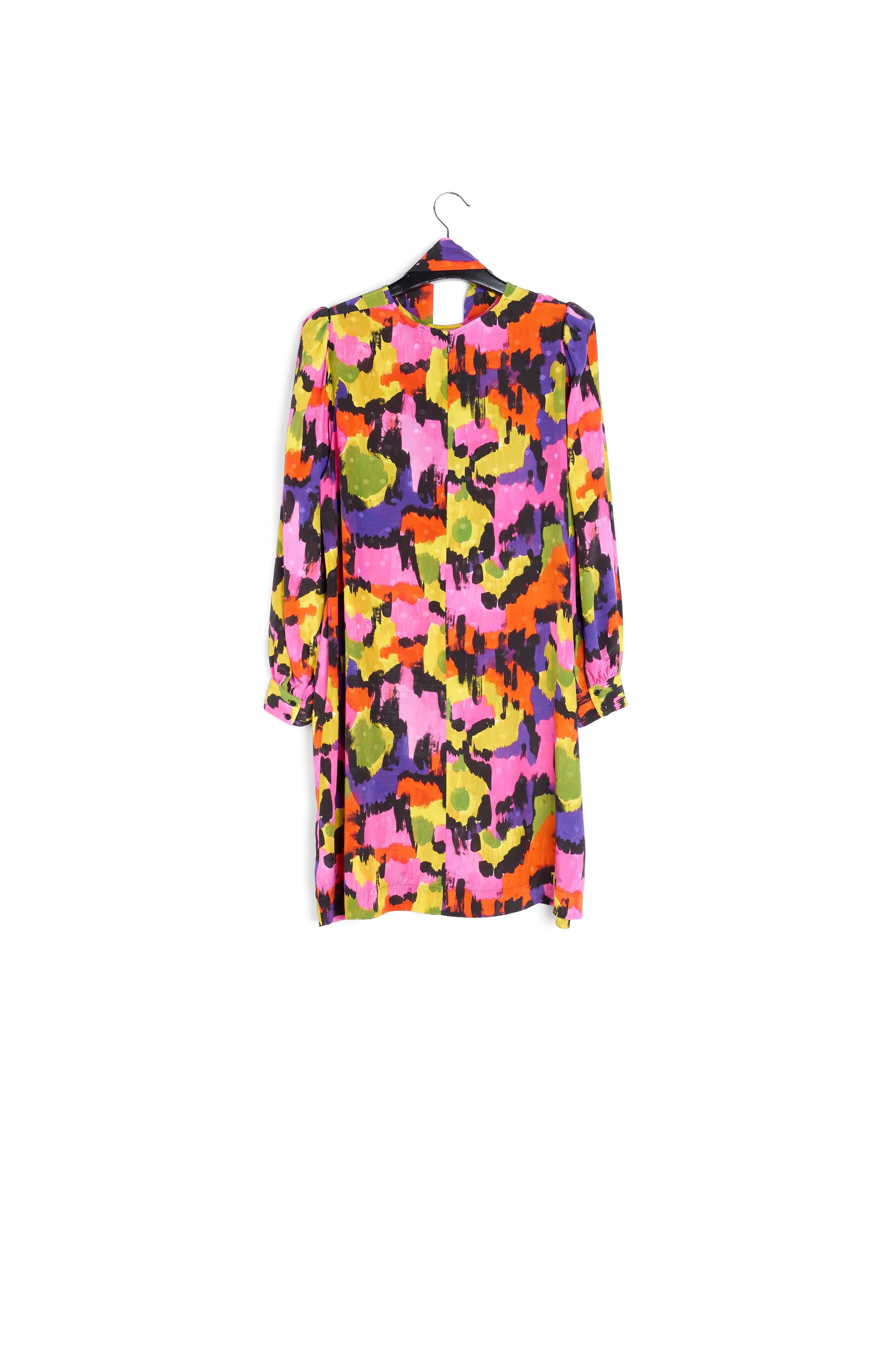 Colorful silk jacquard mini dress RE—SSENTIEL | Essentiel second hand