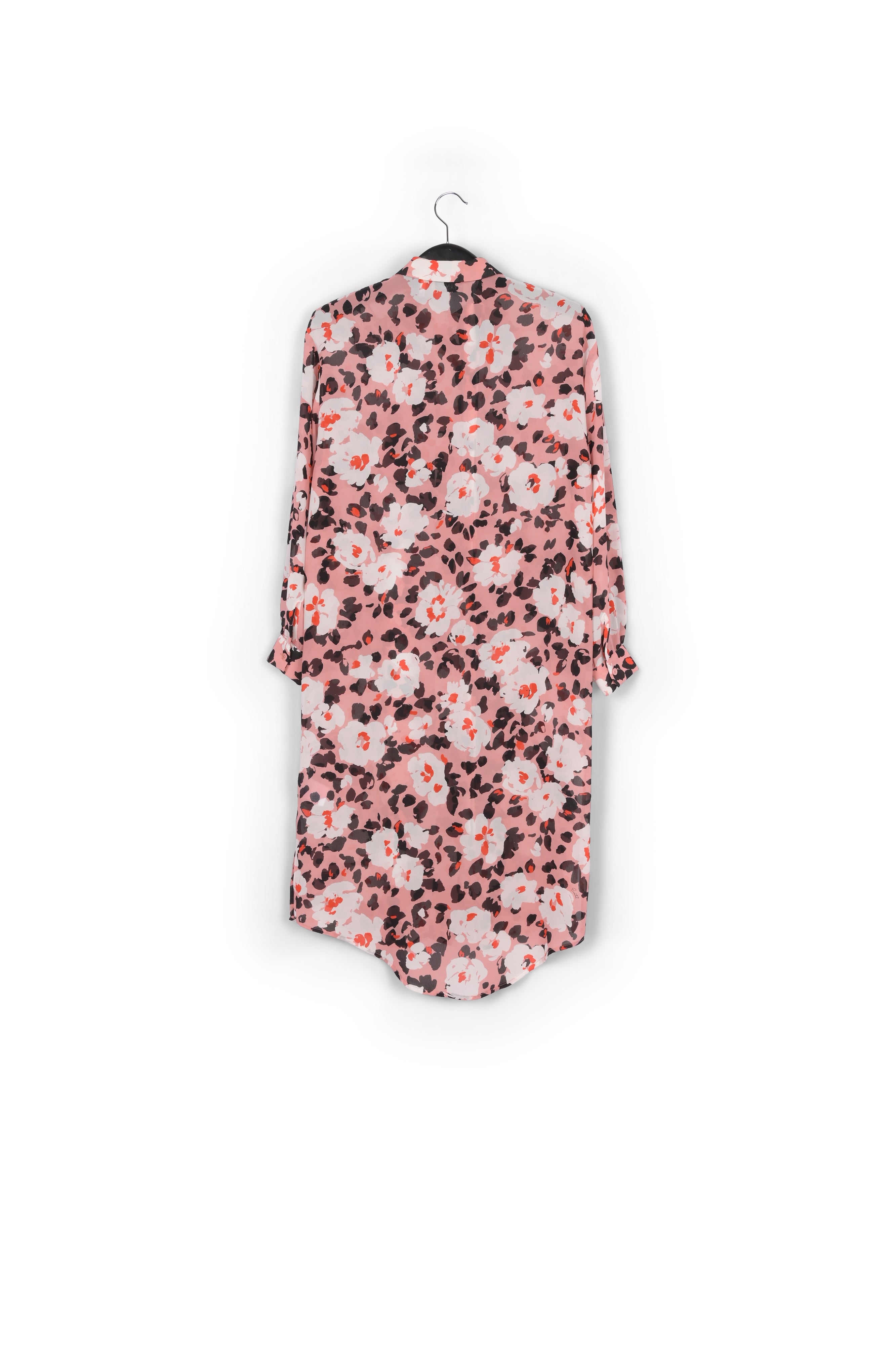 Pink floral-print shirt dress RE—SSENTIEL | Essentiel second hand
