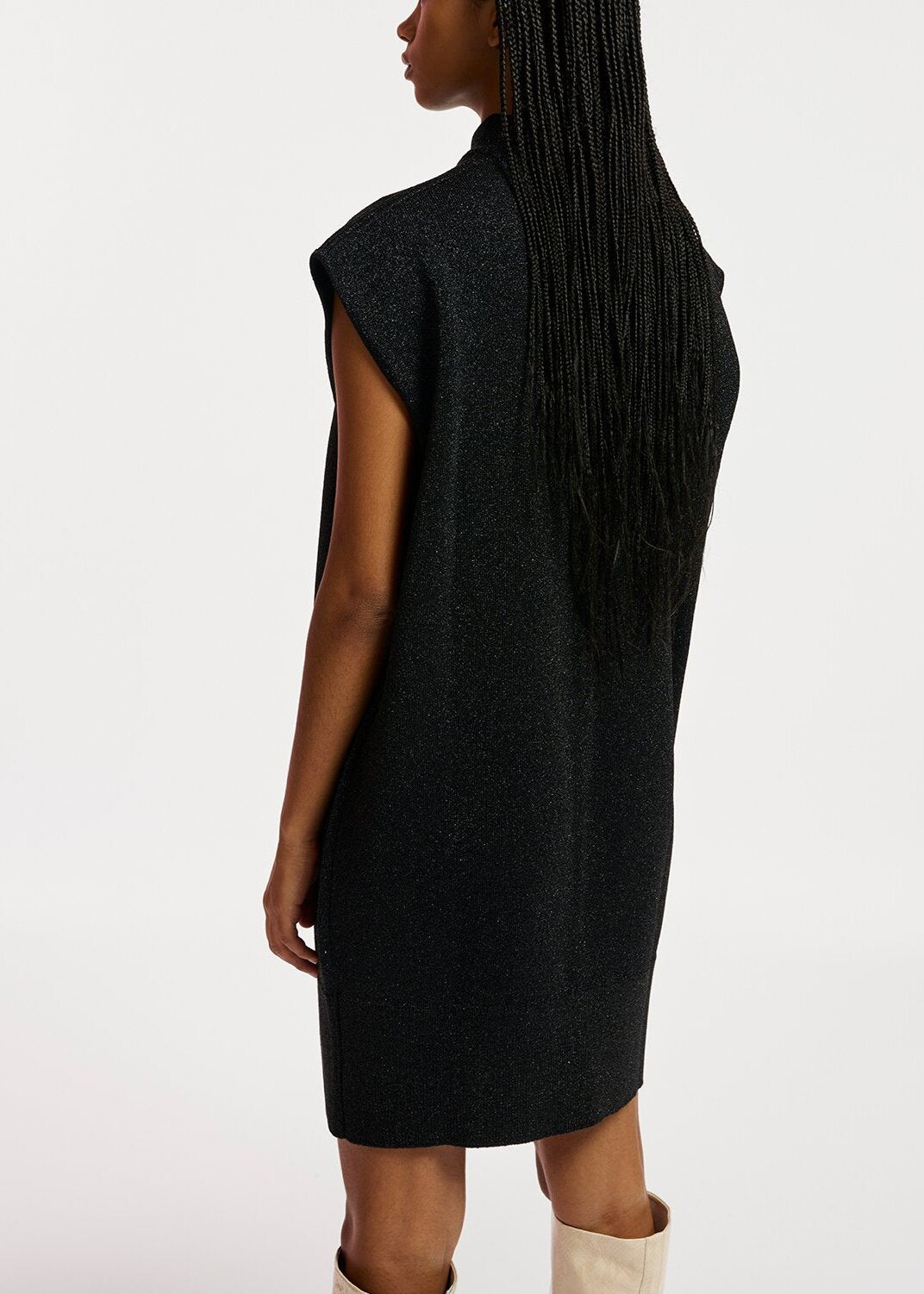 Black lurex knitted dress RE—SSENTIEL | Essentiel second hand