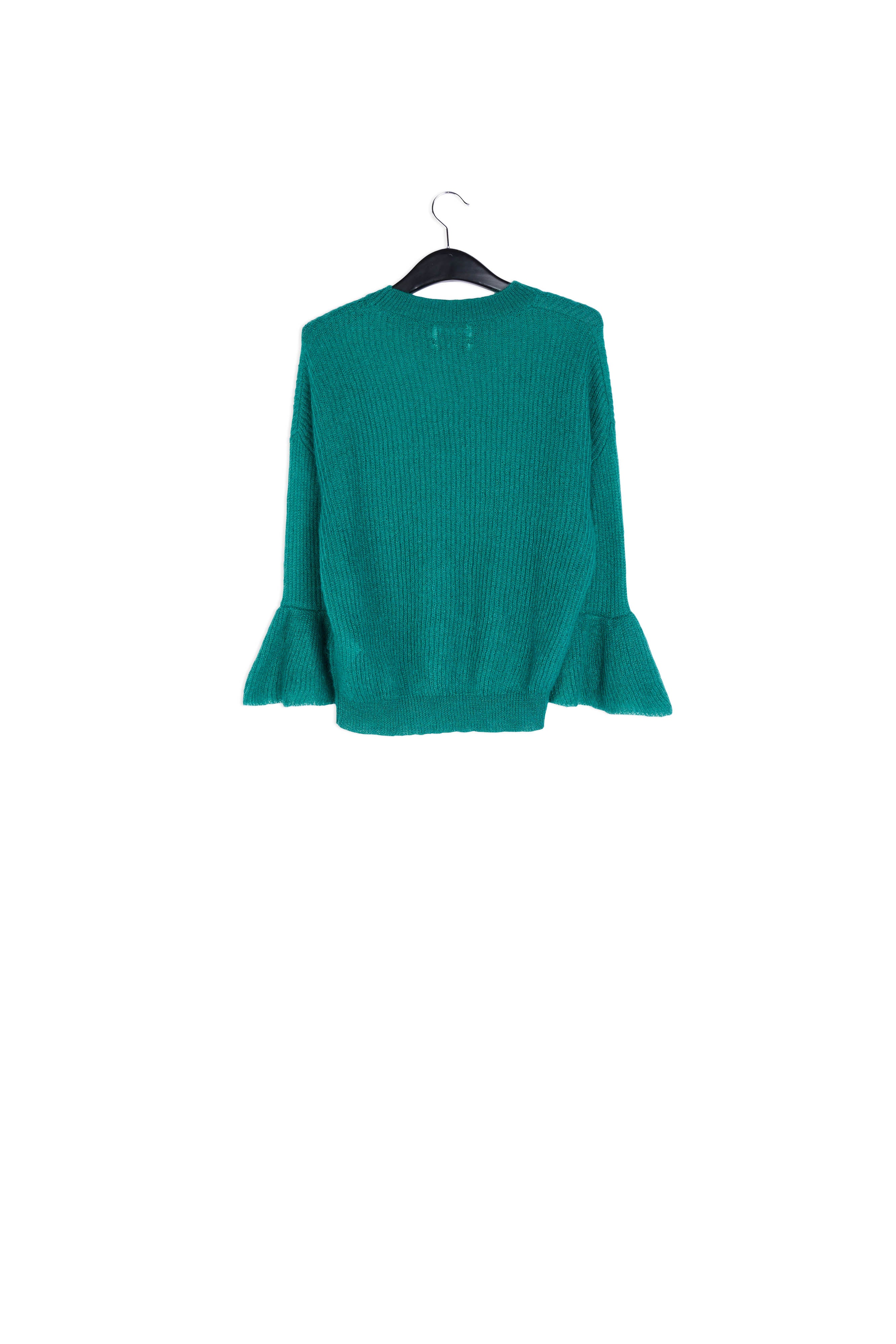 Pull vert à manches volantées RE—SSENTIEL | Essentiel second hand