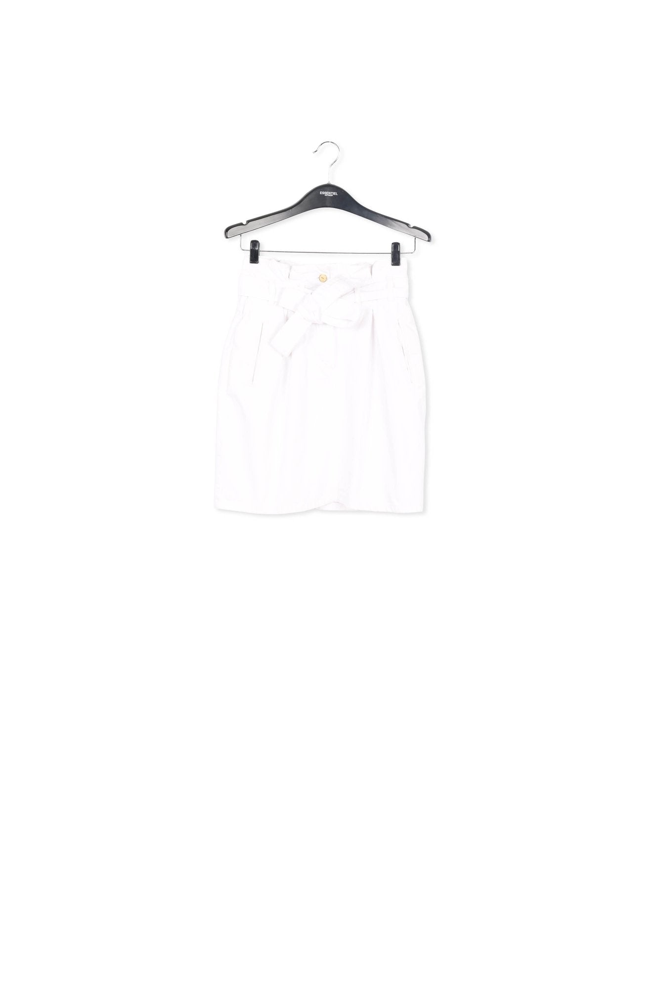 Off-white high-waisted mini skirt RE—SSENTIEL | Essentiel second hand