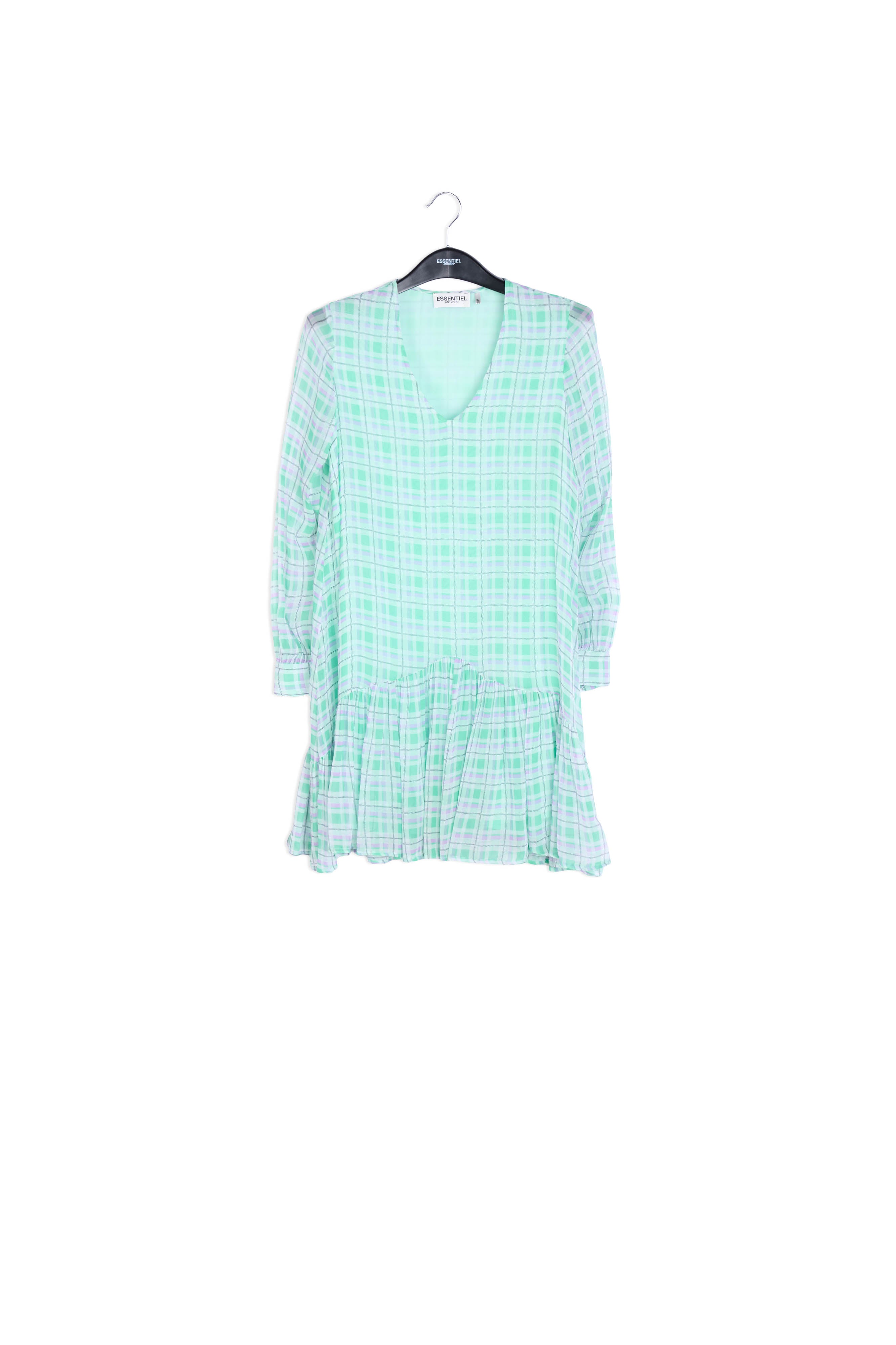 Green and lilac check mini dress RE—SSENTIEL | Essentiel second hand