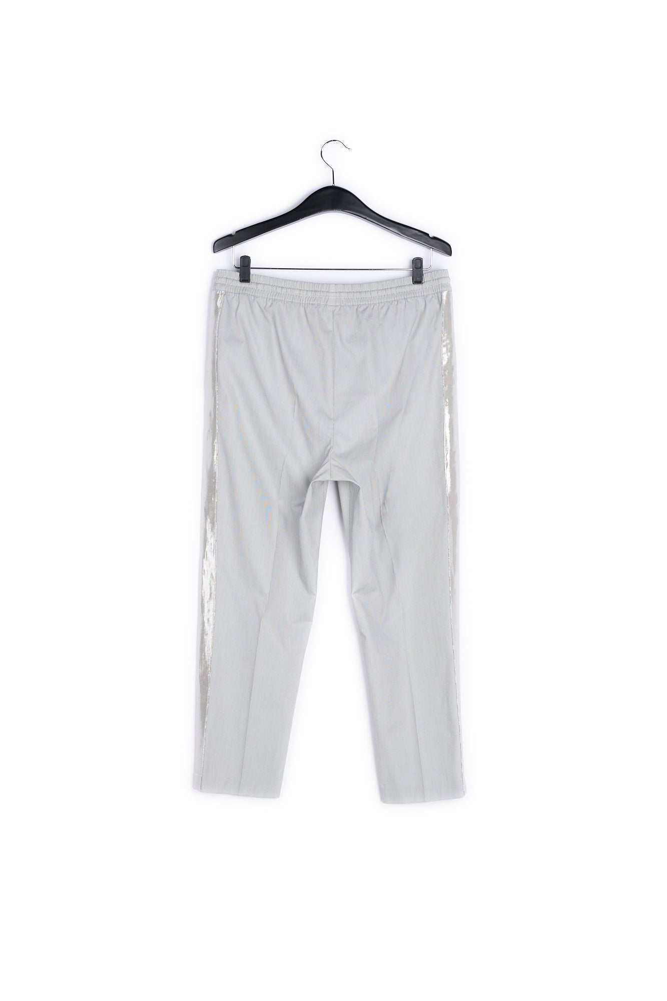 Grey and off-white checked cotton-blend pants RE—SSENTIEL | Essentiel second hand