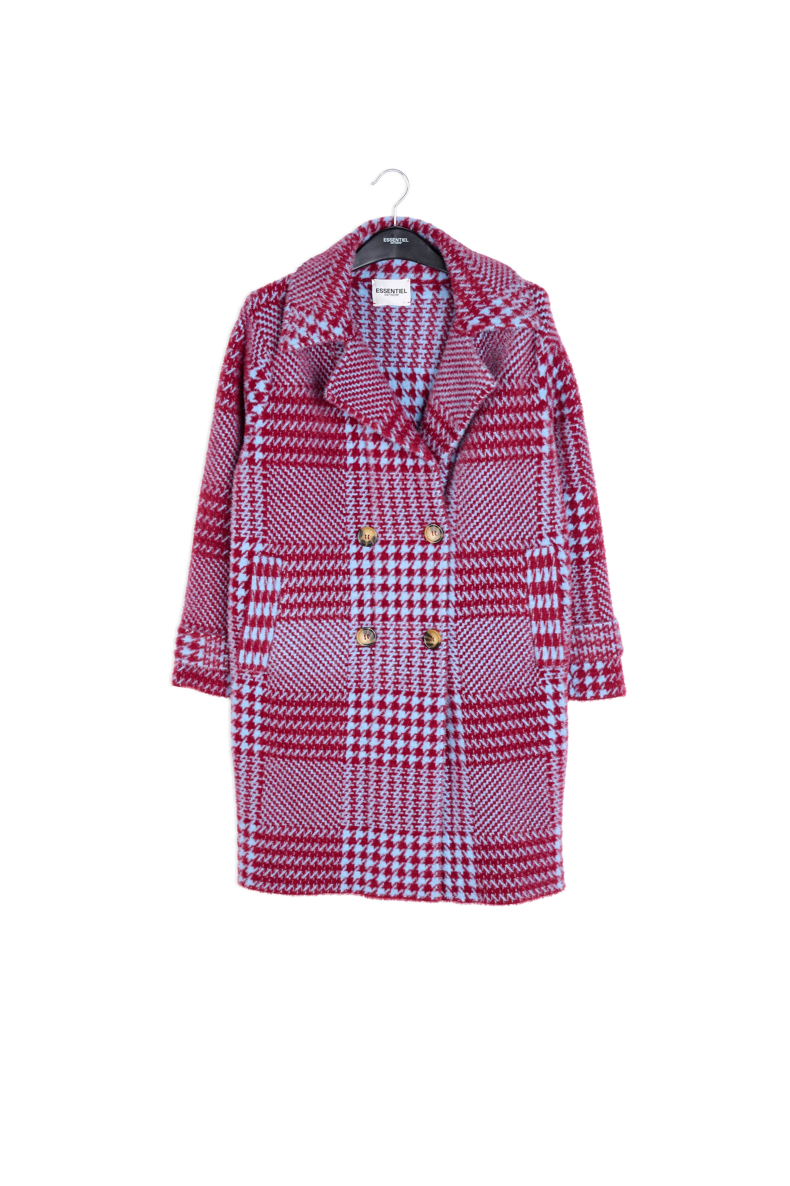Soft houndstooth coat RE—SSENTIEL | Essentiel second hand