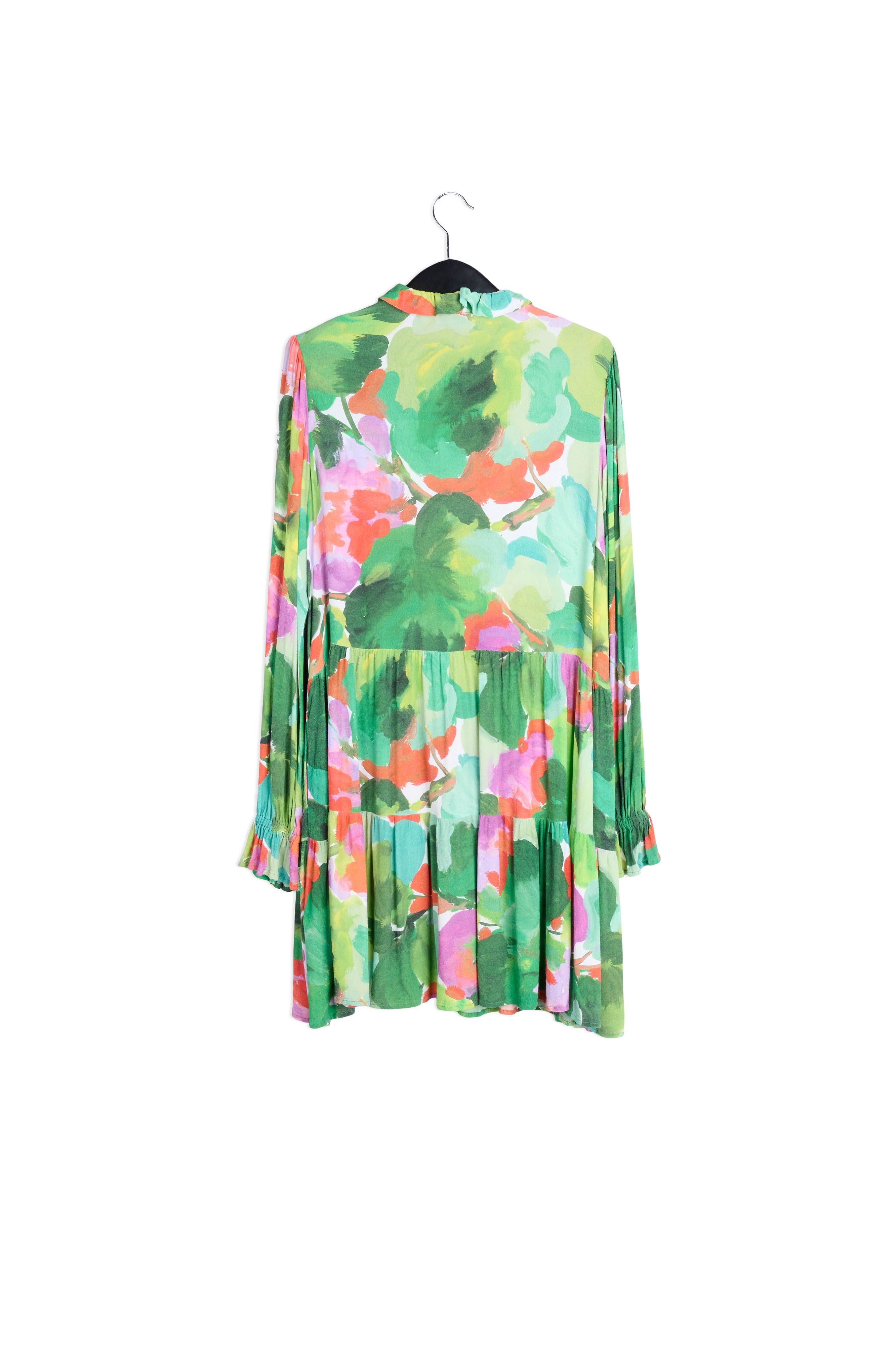 Green, red and purple watercolor-print mini dress RE—SSENTIEL | Essentiel second hand