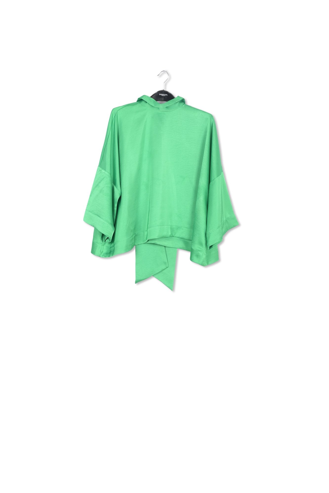 Green oversized top with pussy bow RE—SSENTIEL | Essentiel second hand