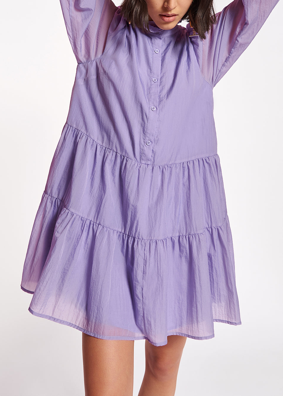 Mini-robe mauve à volants RE—SSENTIEL | Essentiel second hand