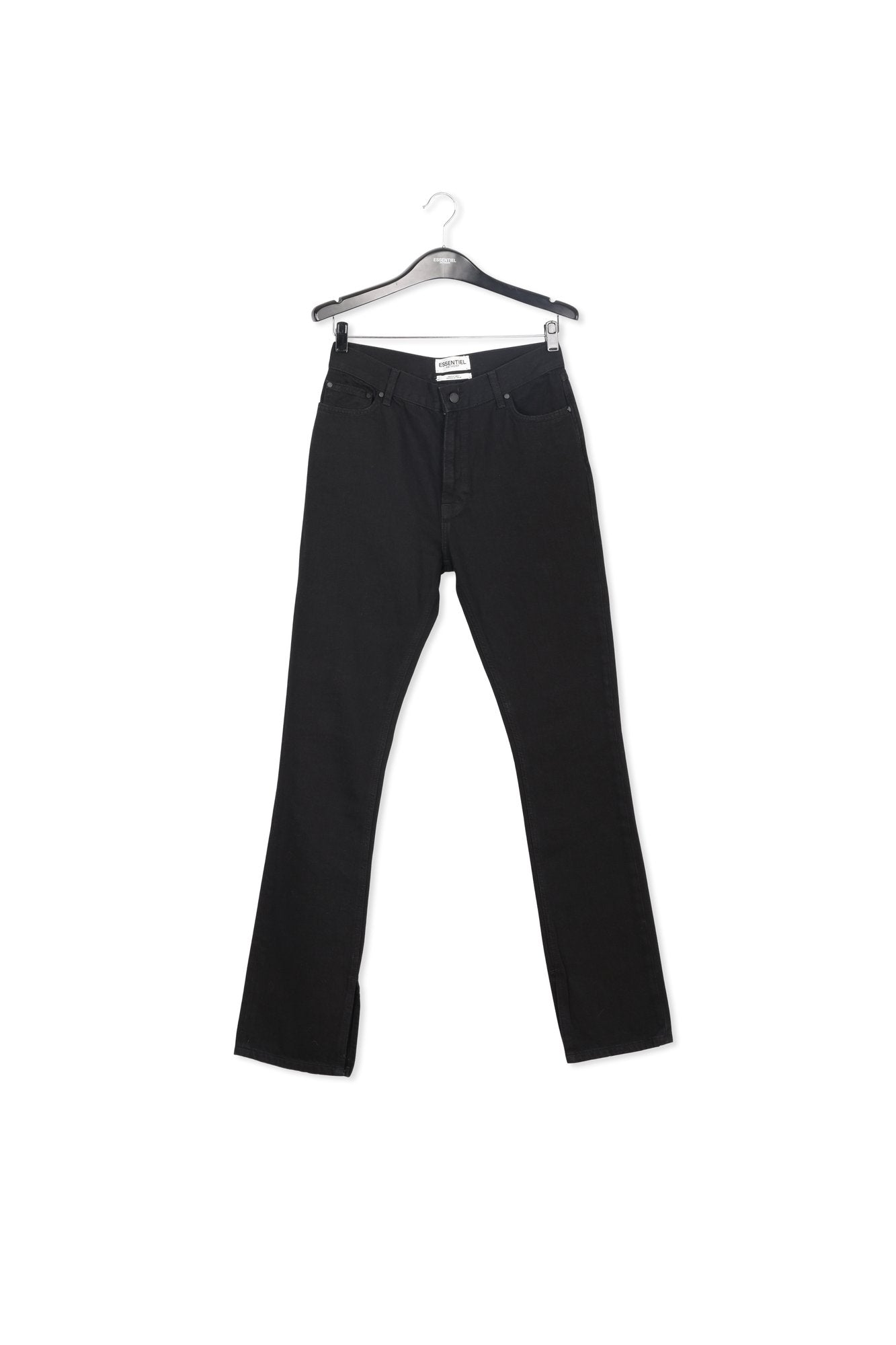 Black high-rise straight-leg jeans RE—SSENTIEL | Essentiel second hand