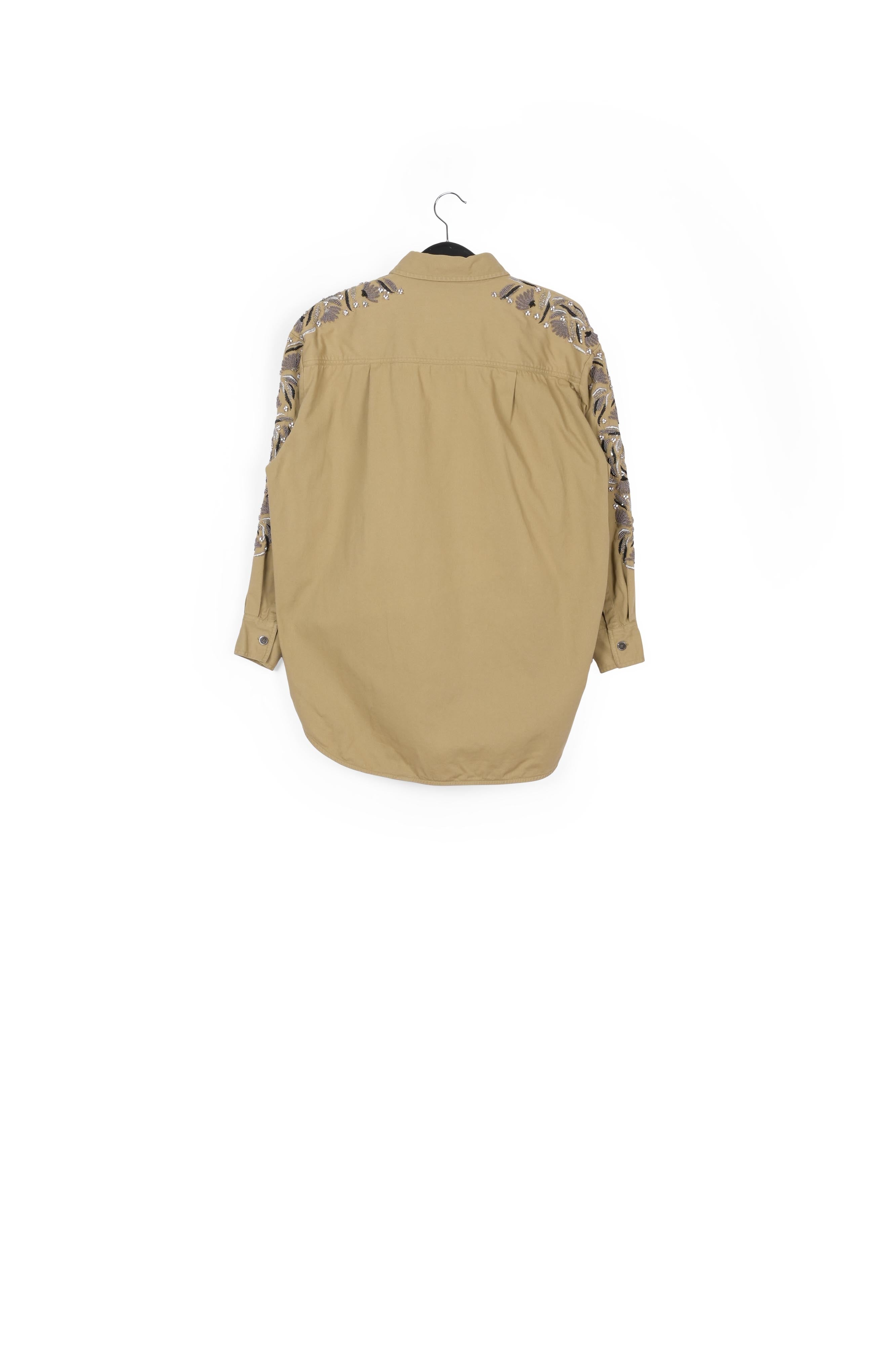 Pantalon fuselé en velours kaki RE—SSENTIEL | Essentiel second hand