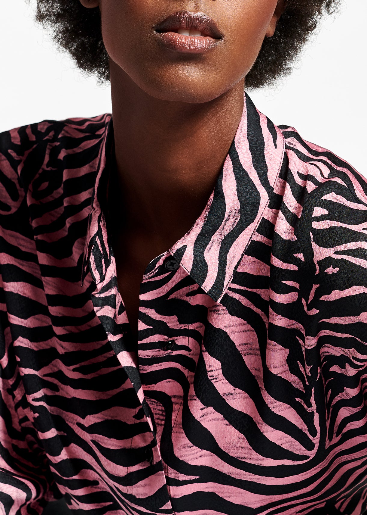 Pink zebra-print shirt RE—SSENTIEL | Essentiel second hand