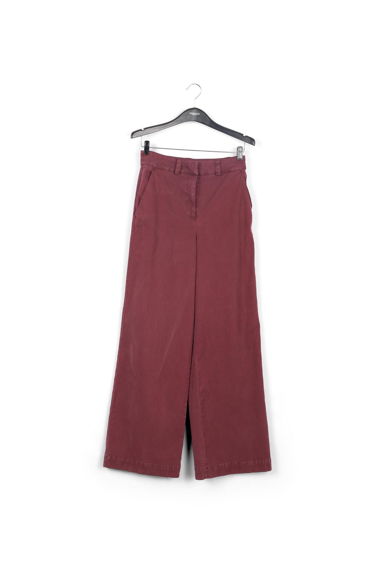Burgundy straight-leg pants RE—SSENTIEL | Essentiel second hand