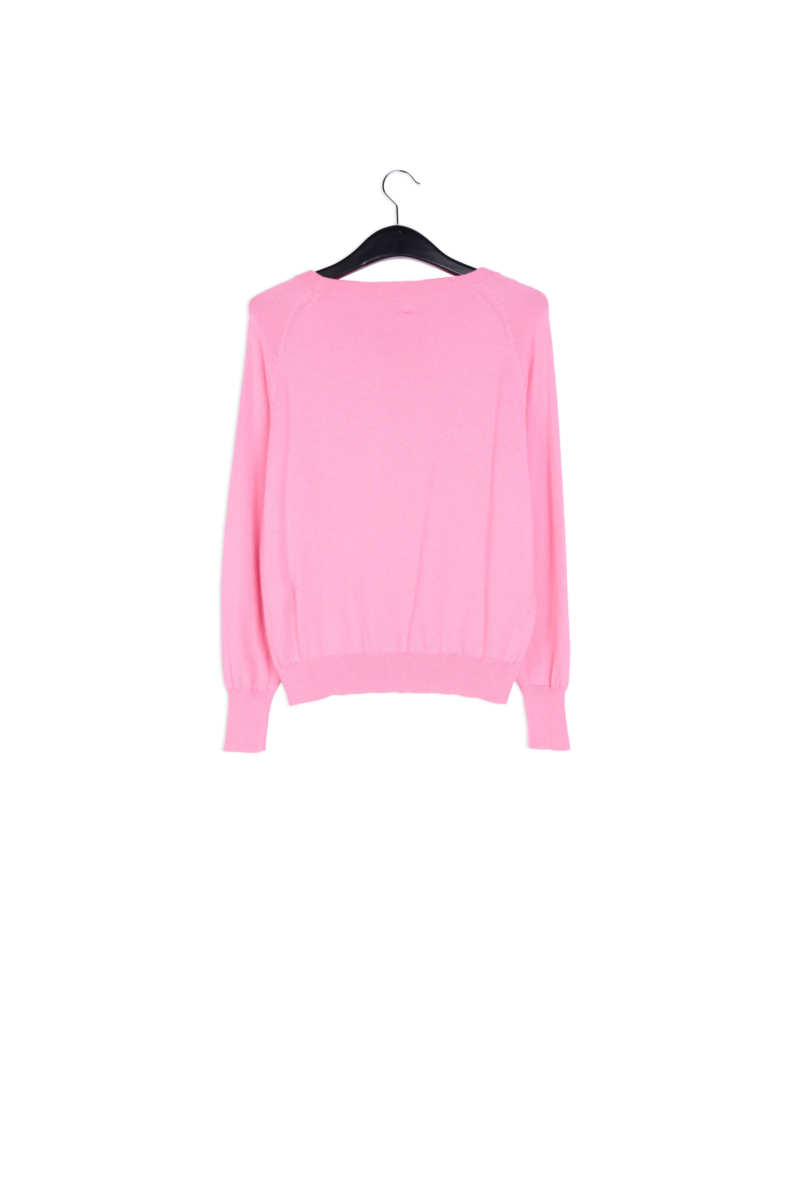 Red oversized sweater with embroidered pink panther RE—SSENTIEL | Essentiel second hand
