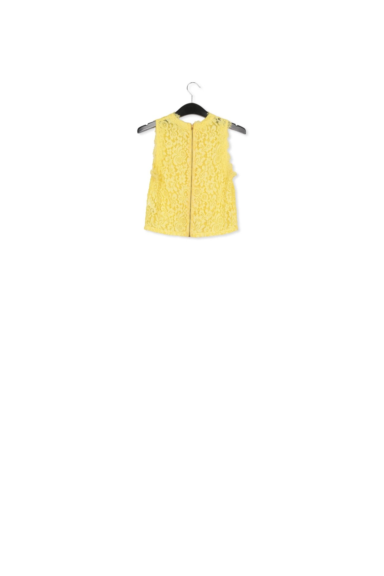 Yellow embroidered lace top RE—SSENTIEL | Essentiel second hand