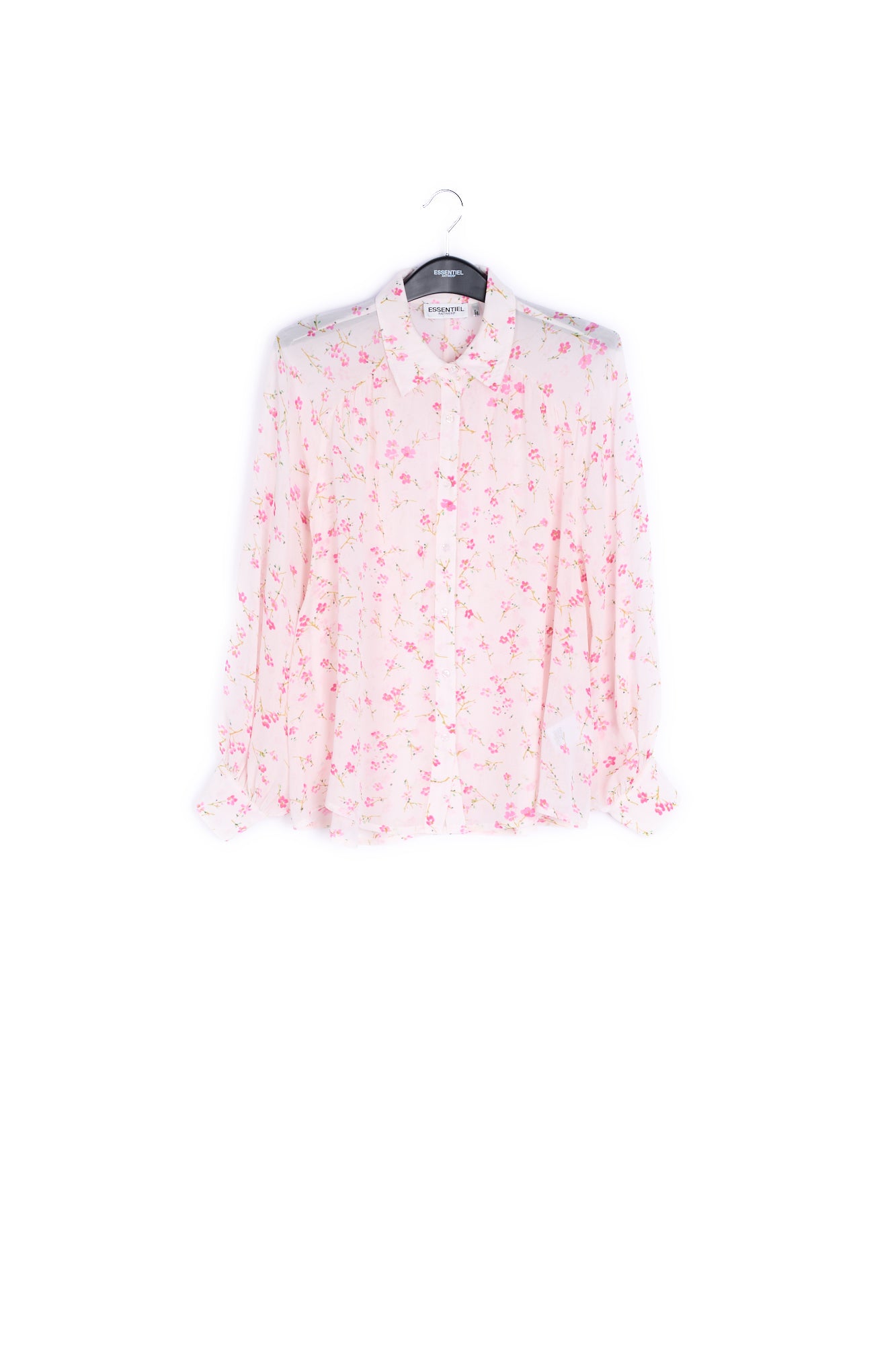 Off white floral-print oversized blouse RE—SSENTIEL | Essentiel second hand