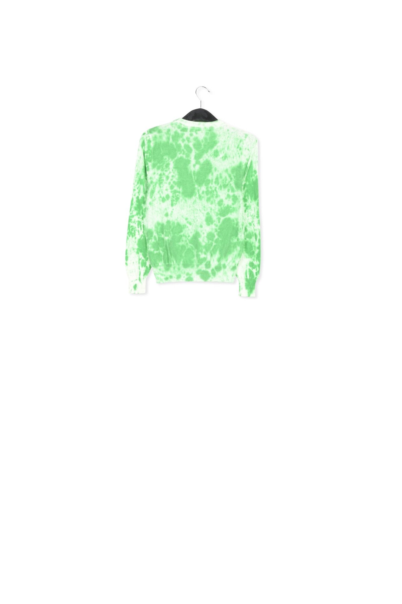 Green and off-white tie-dyed organic cotton-blend sweater RE—SSENTIEL | Essentiel second hand