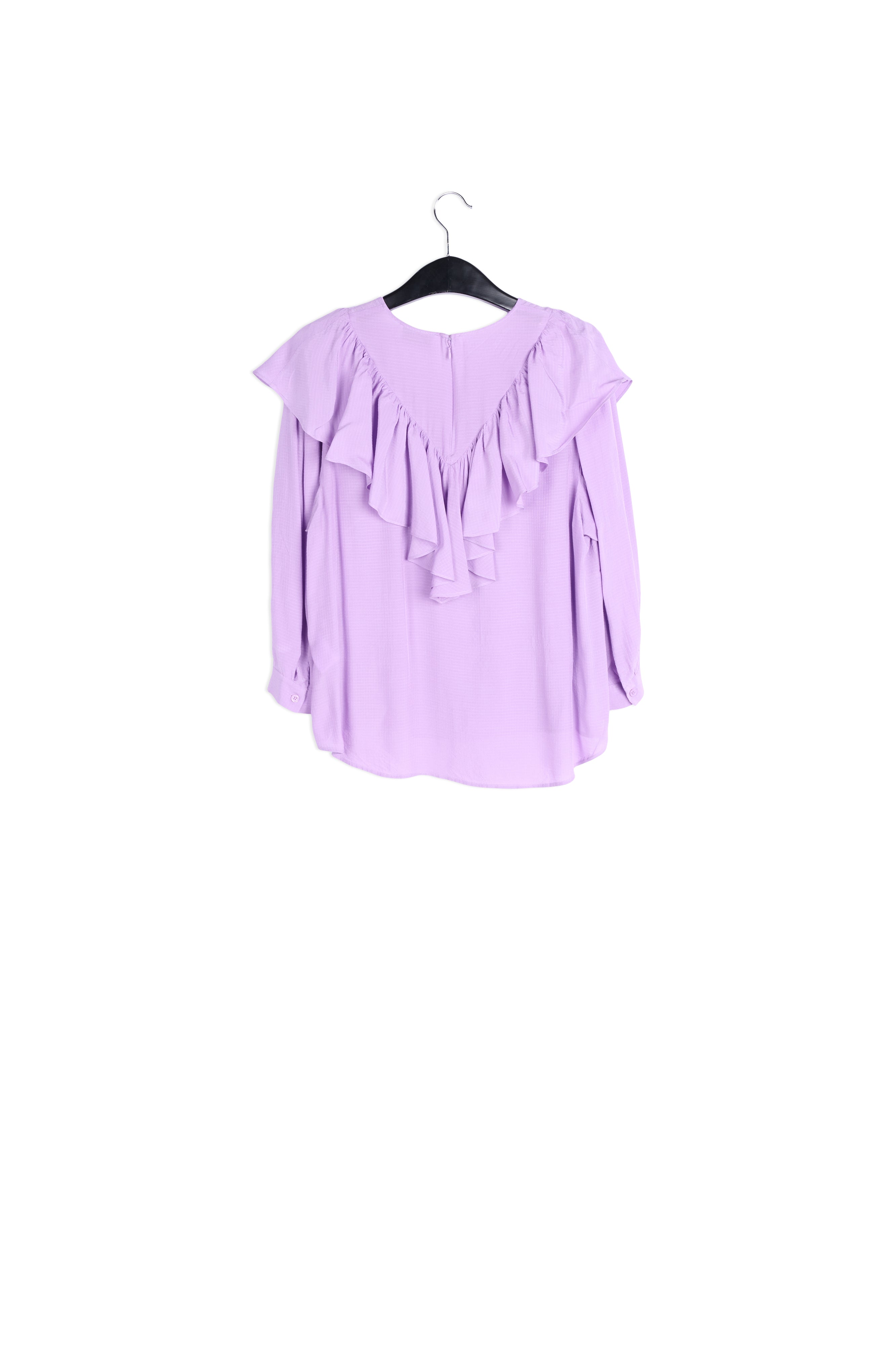 Lilac fluid loose-fit top with ruffles RE—SSENTIEL | Essentiel second hand