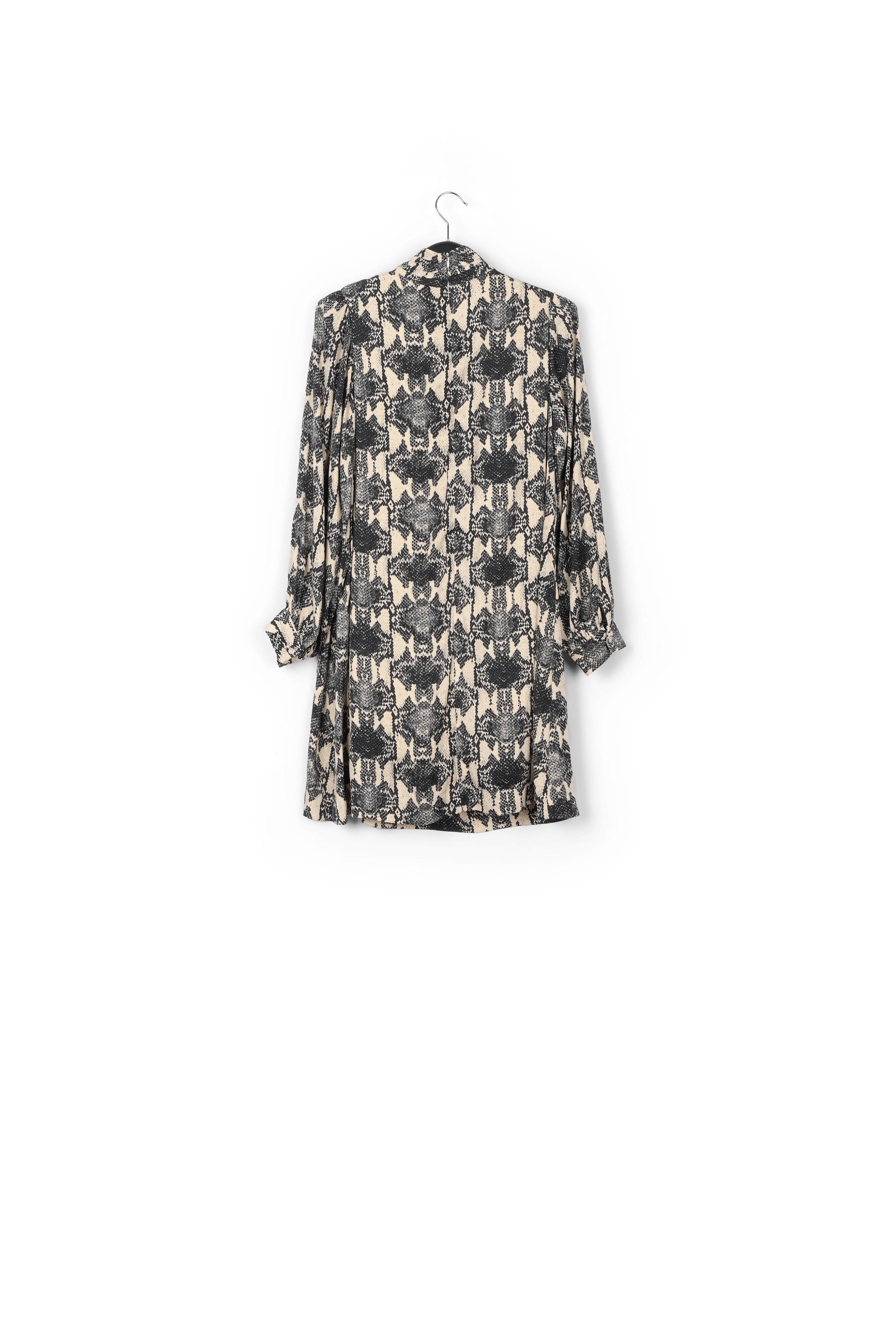 Mini robe à col roulé écrue à imprimé serpent RE—SSENTIEL | Essentiel second hand