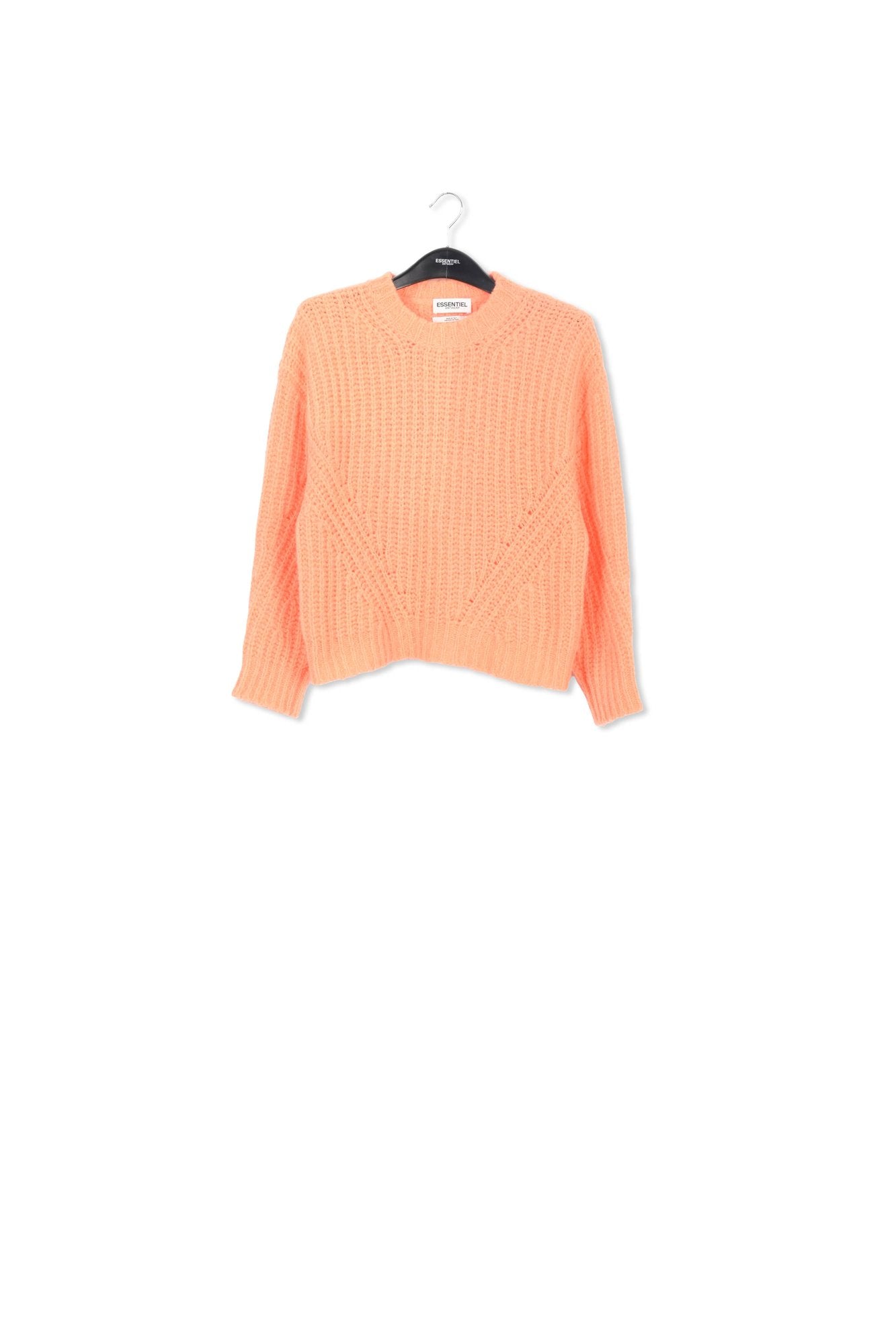 Pull en tricot côtelé orange RE—SSENTIEL | Essentiel second hand