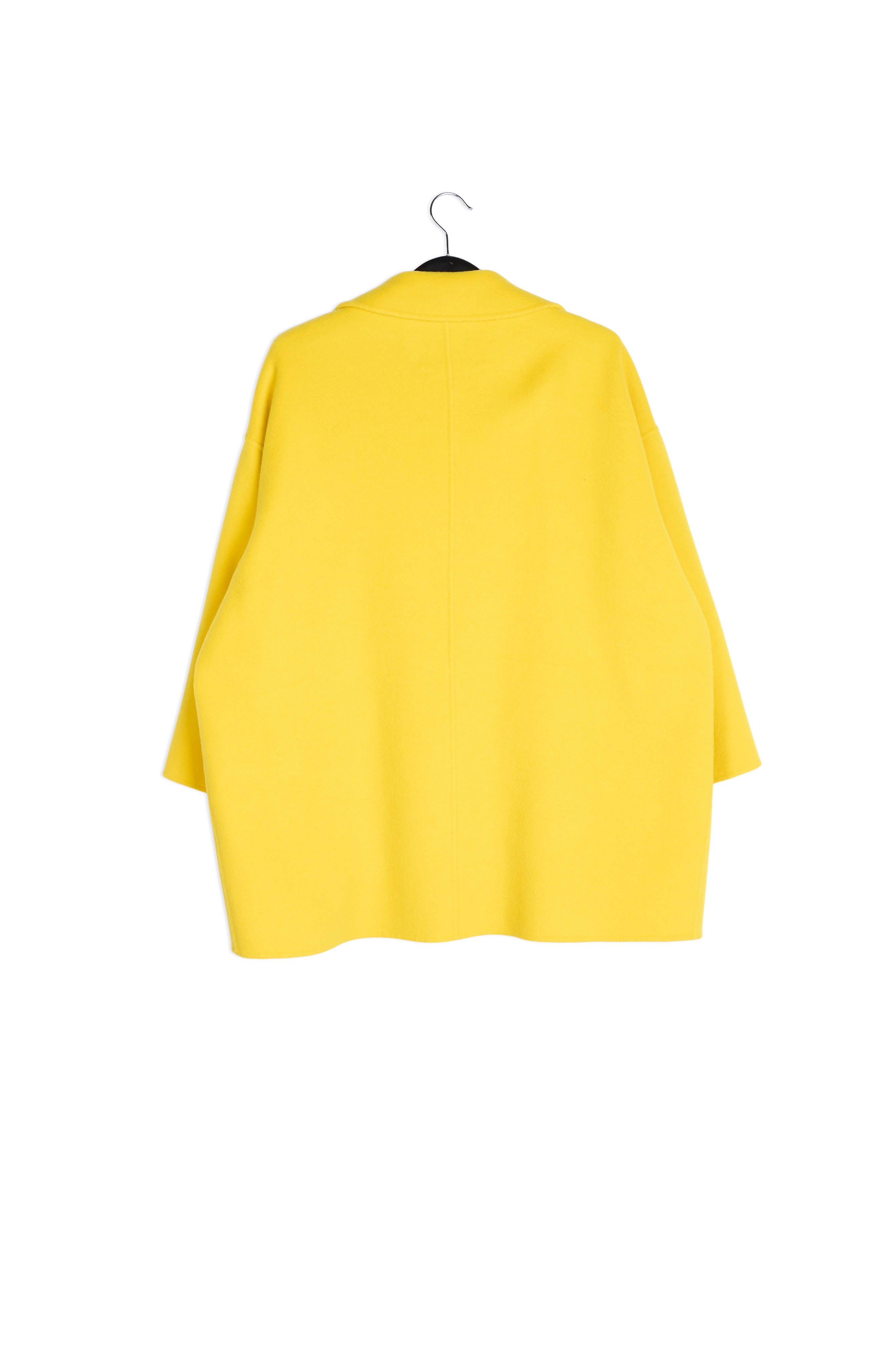 Yellow double-breasted wool coat RE—SSENTIEL | Essentiel second hand